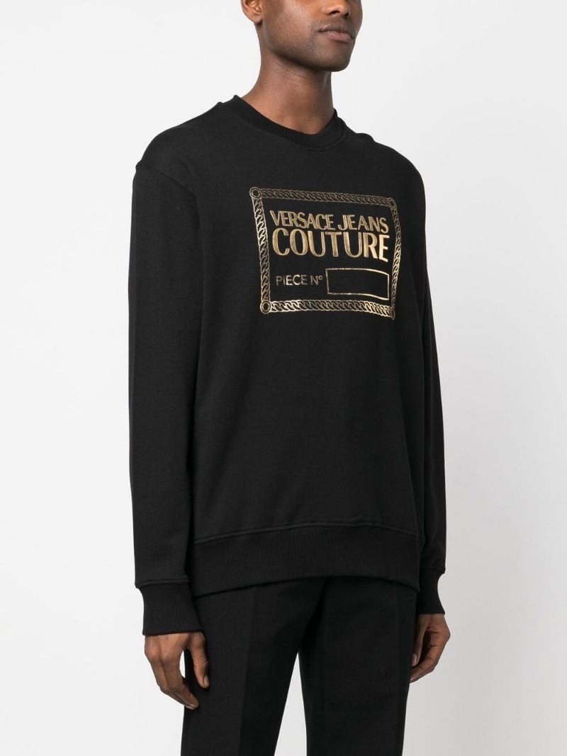 logo-print crew neck sweatshirt - 5