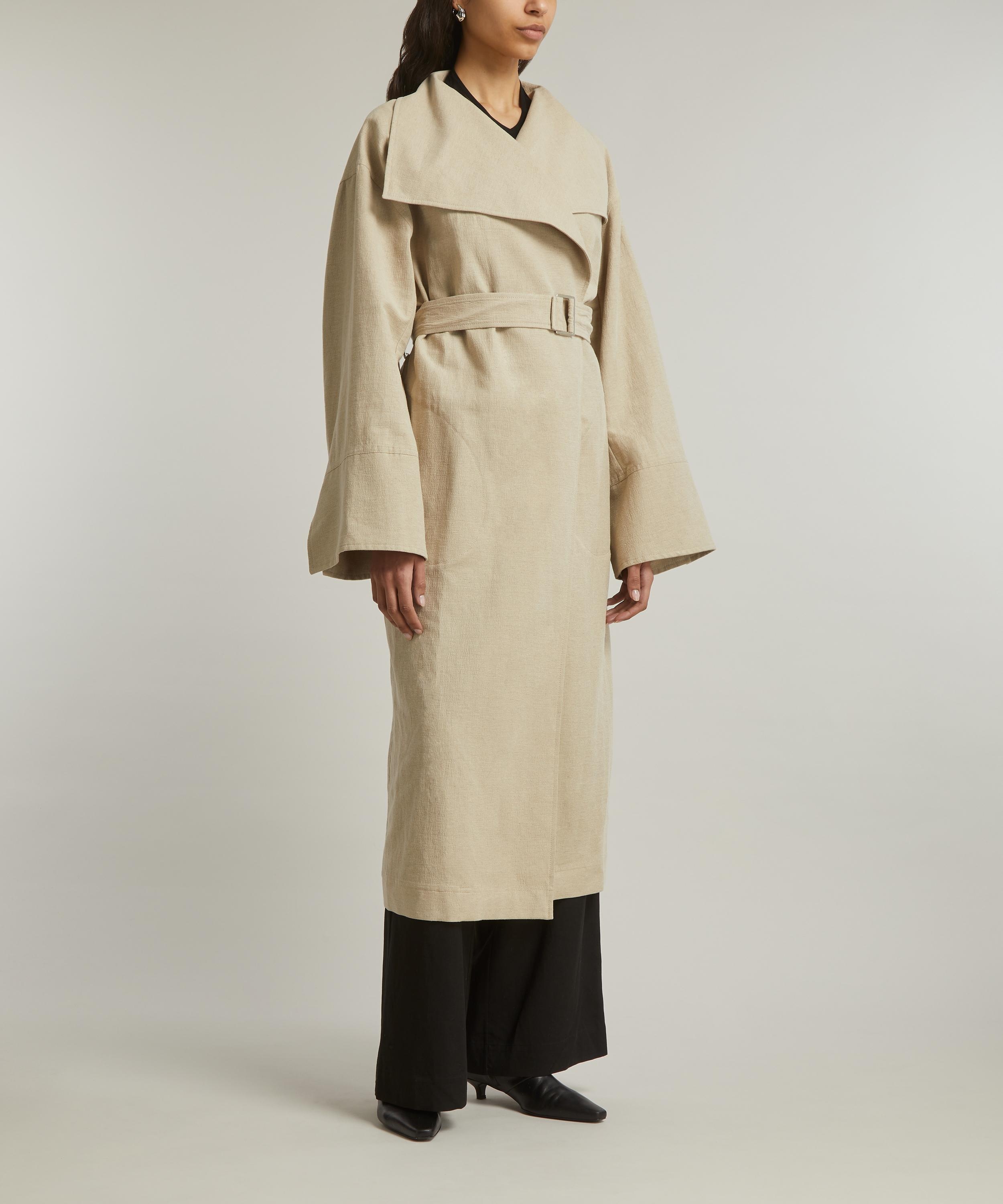 Signature Linen Trench Coat - 3