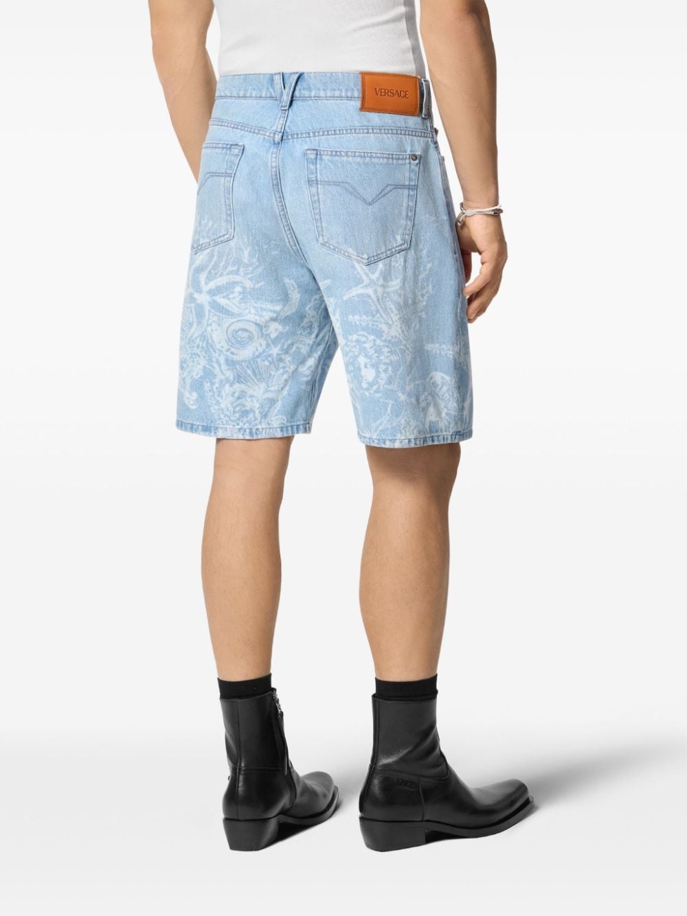 Barocco Sea denim shorts - 4