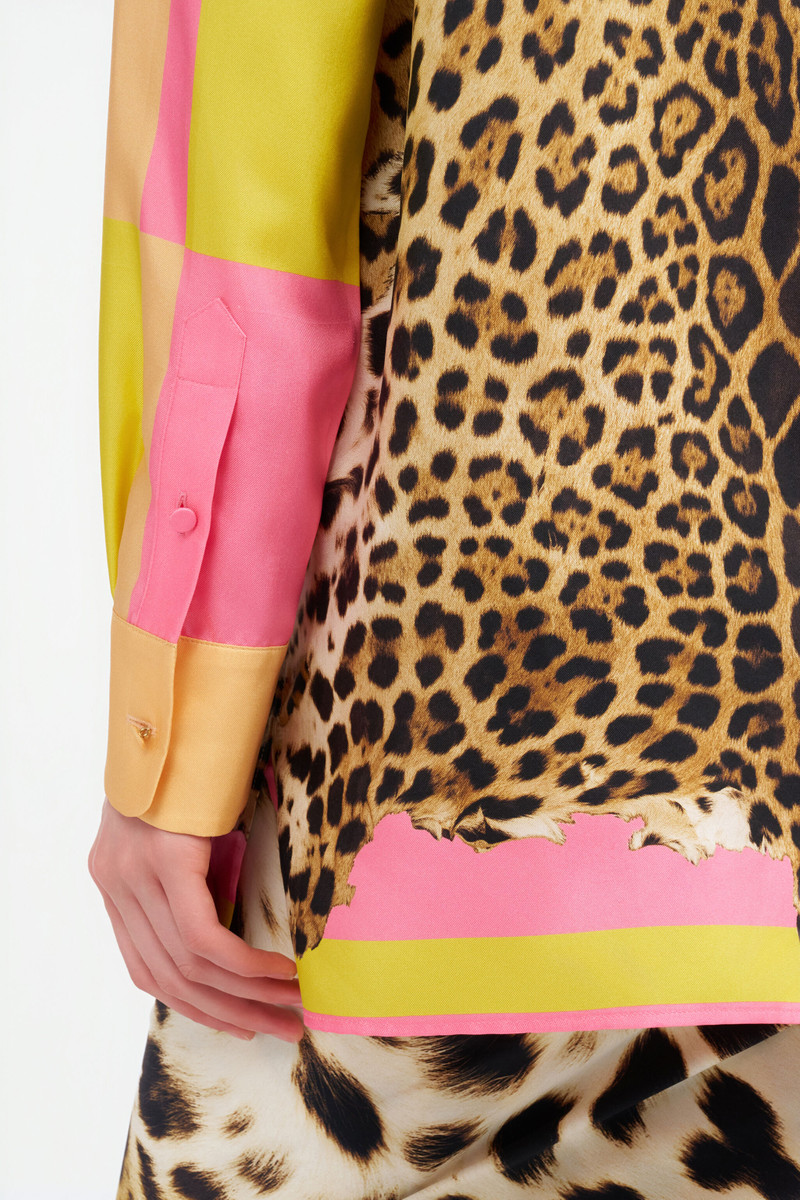 Silk Shirt with Pop Horse Print 7