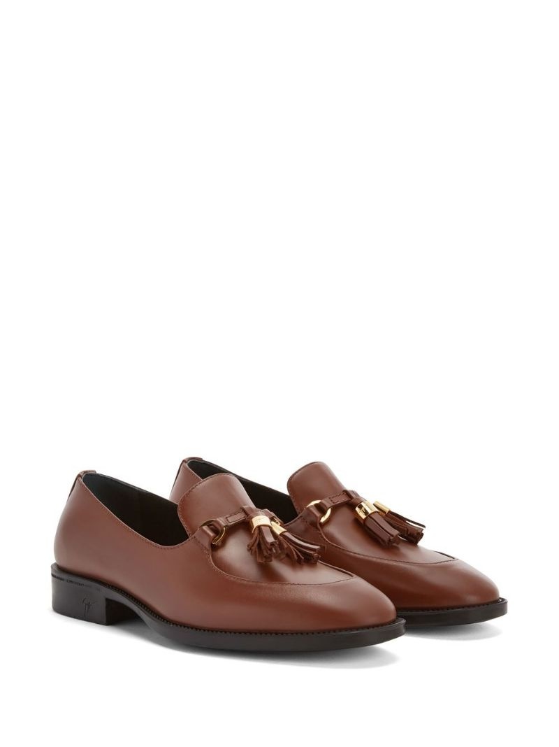 tassel leather loafers - 2