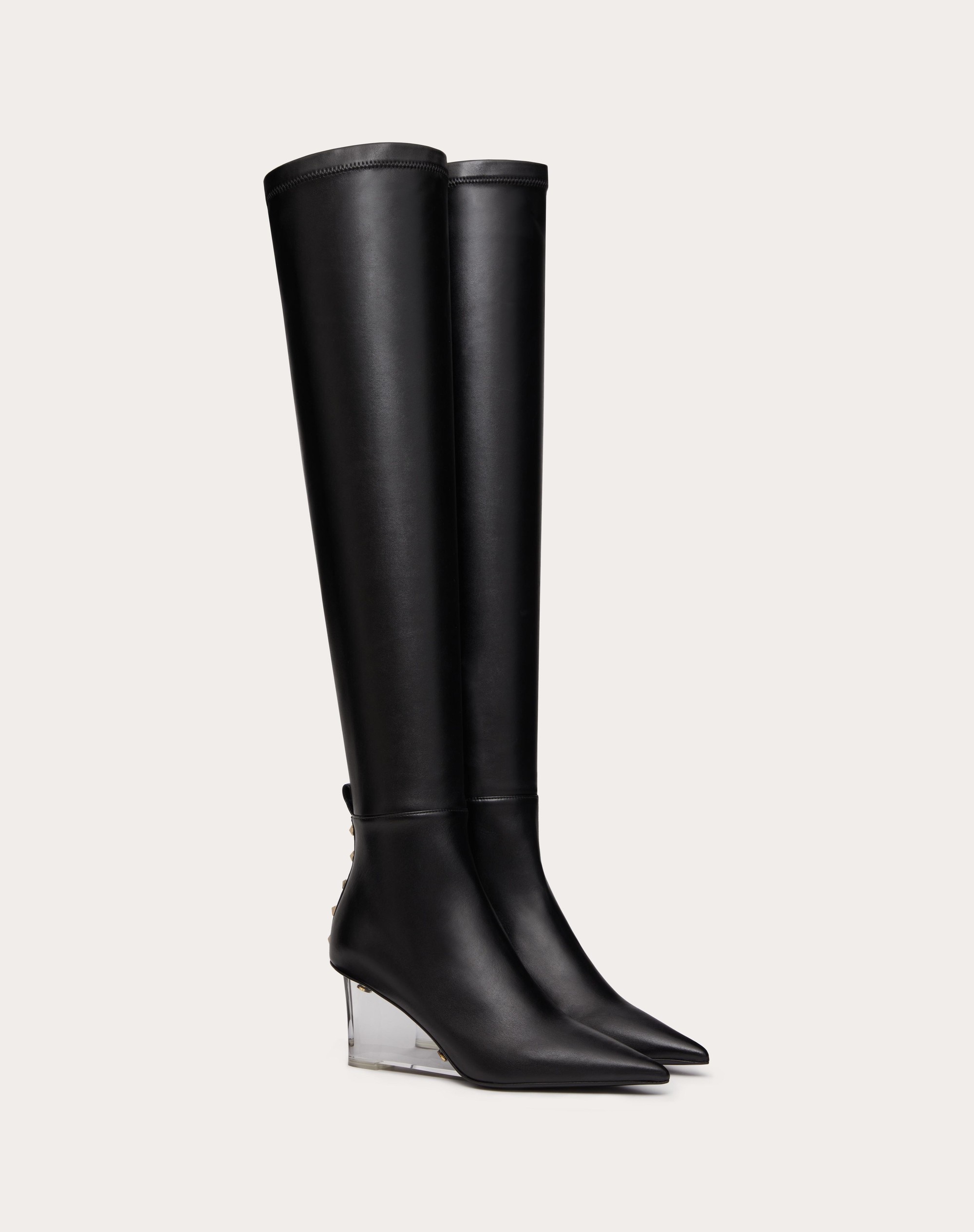 ROCKSTUD OVER-THE-KNEE BOOT IN STRETCH SYNTHETIC MATERIAL 75MM - 2