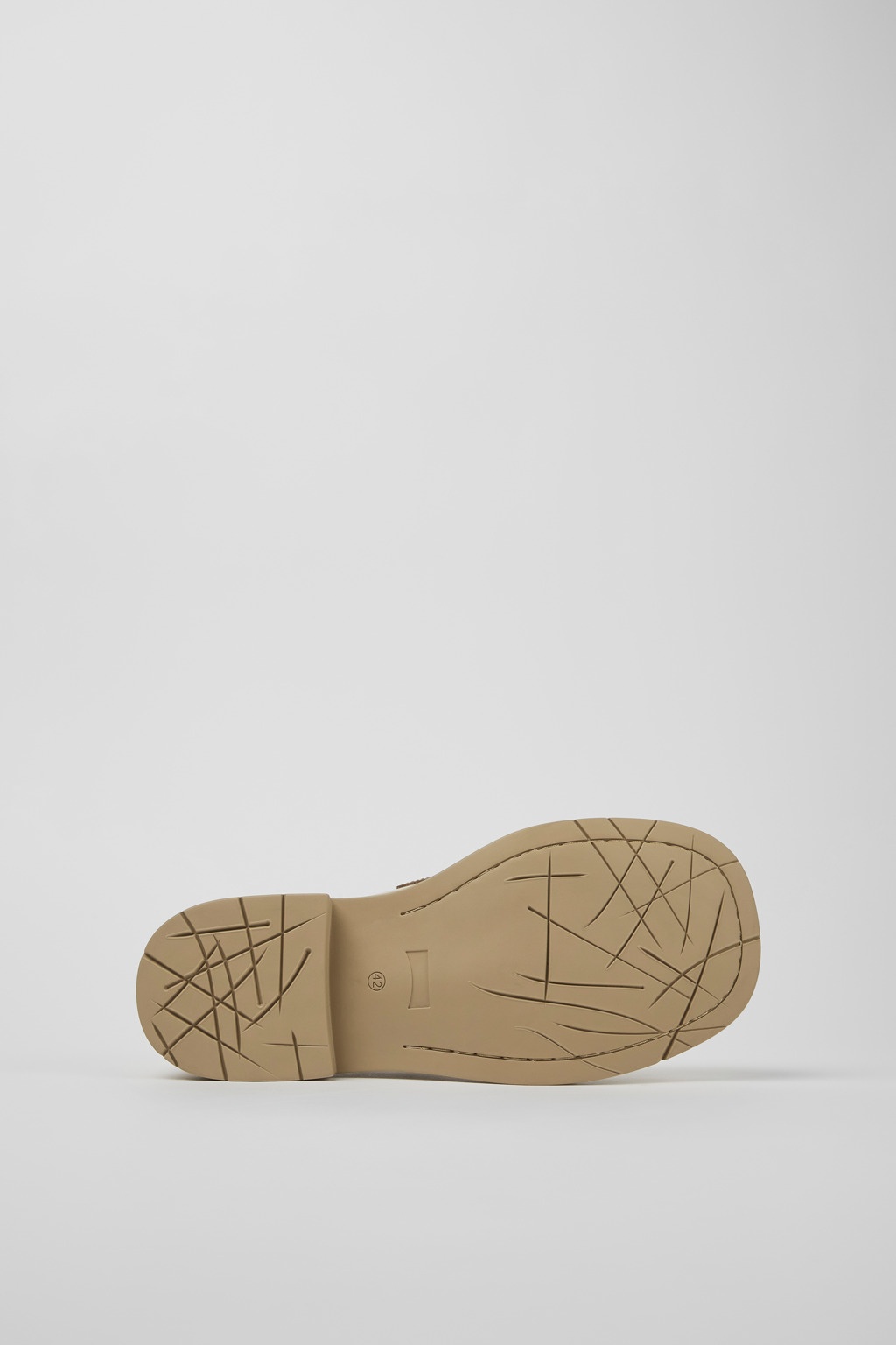 Beige leather loafers - 5