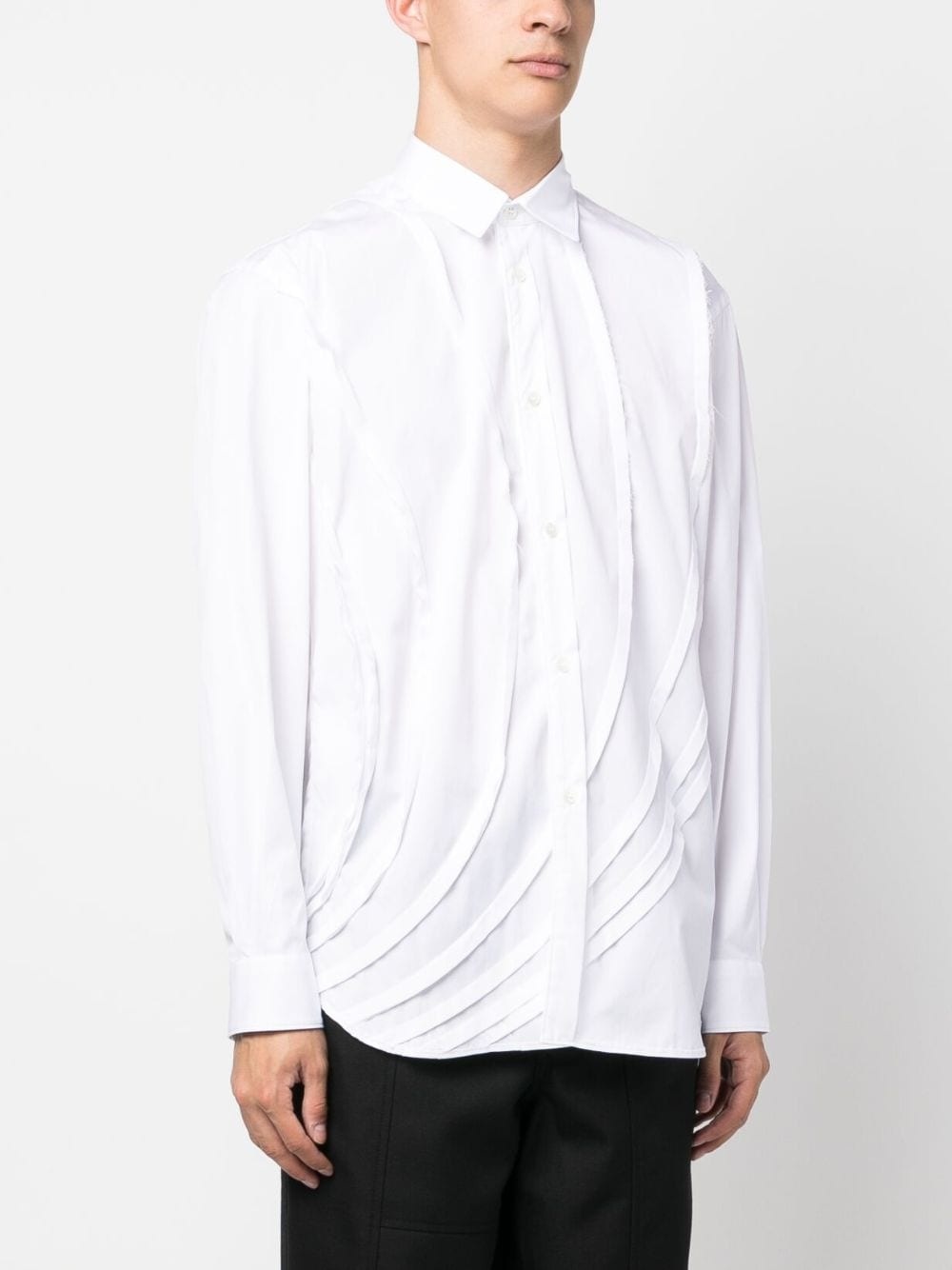 3D-detailing poplin shirt - 3