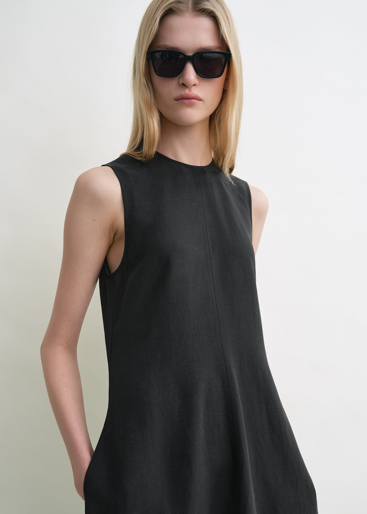Fluid summer dress black - 5