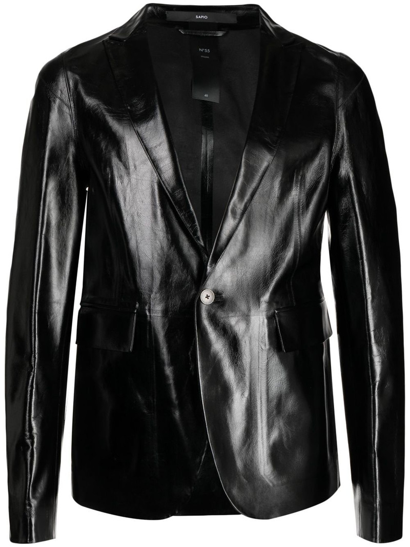 단일 가죽 blazer 1