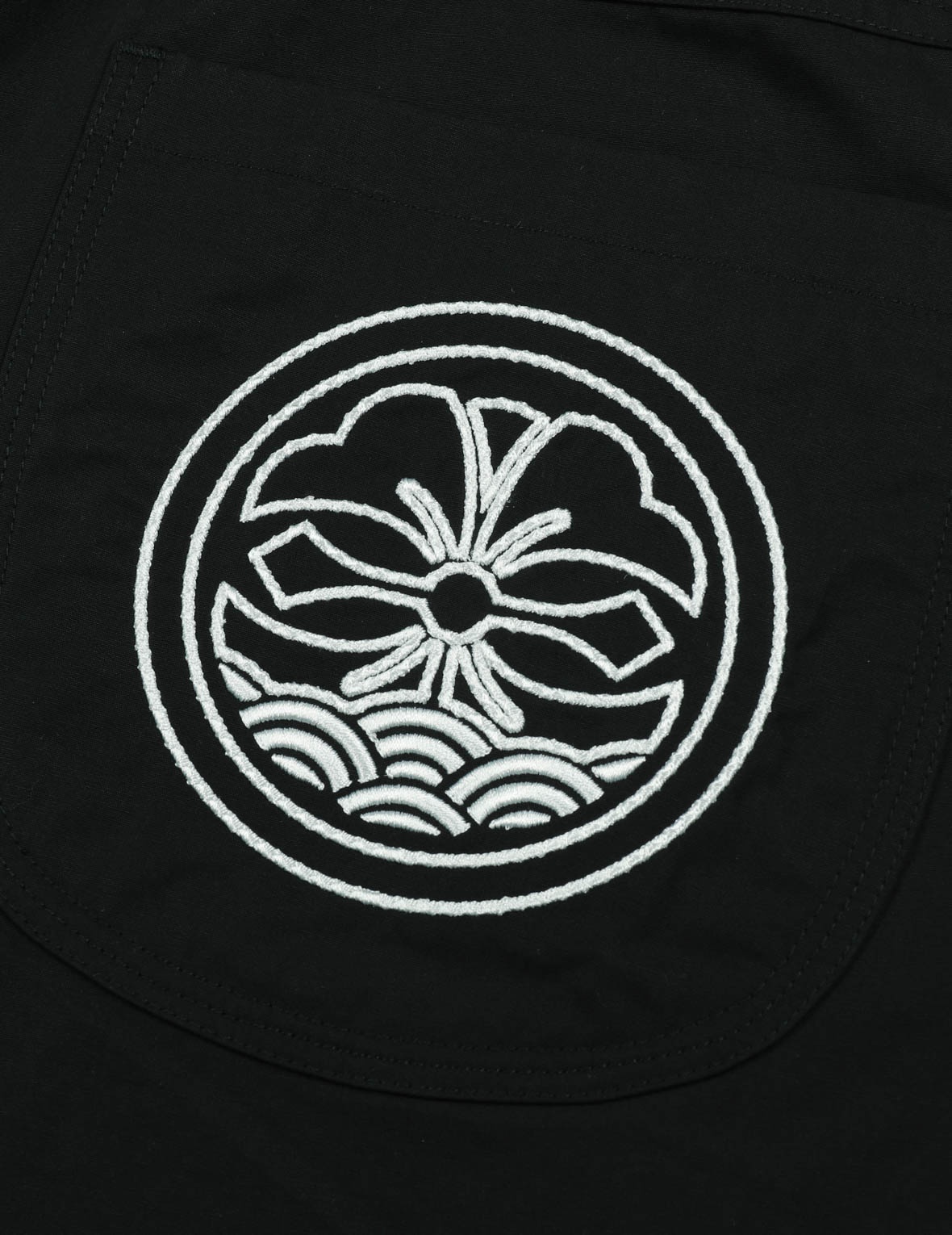 LOGO AND KAMON EMBROIDERY RELAX FIT SHORTS - 9