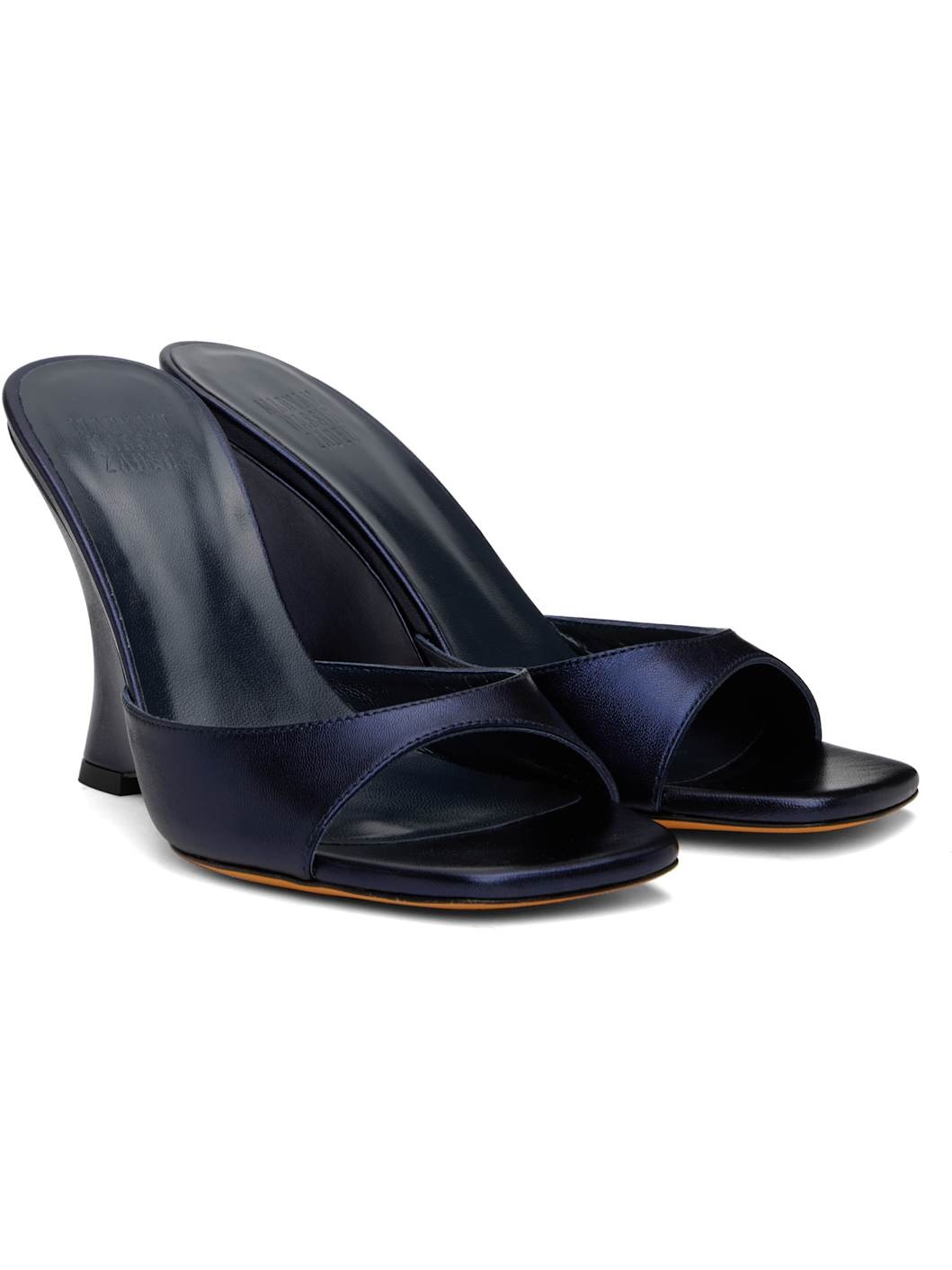 Navy Lido Wedge Heeled Sandals - 4