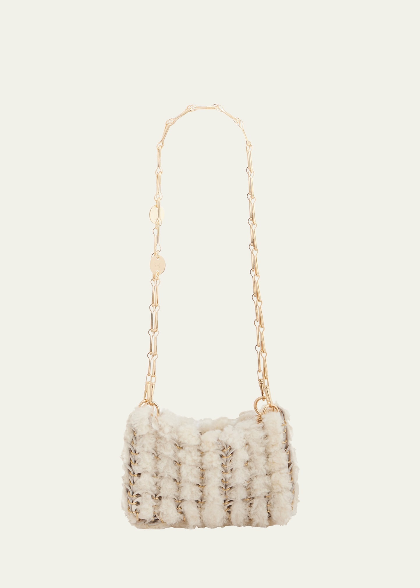 Nano Disc Shearling Shoulder Bag - 1