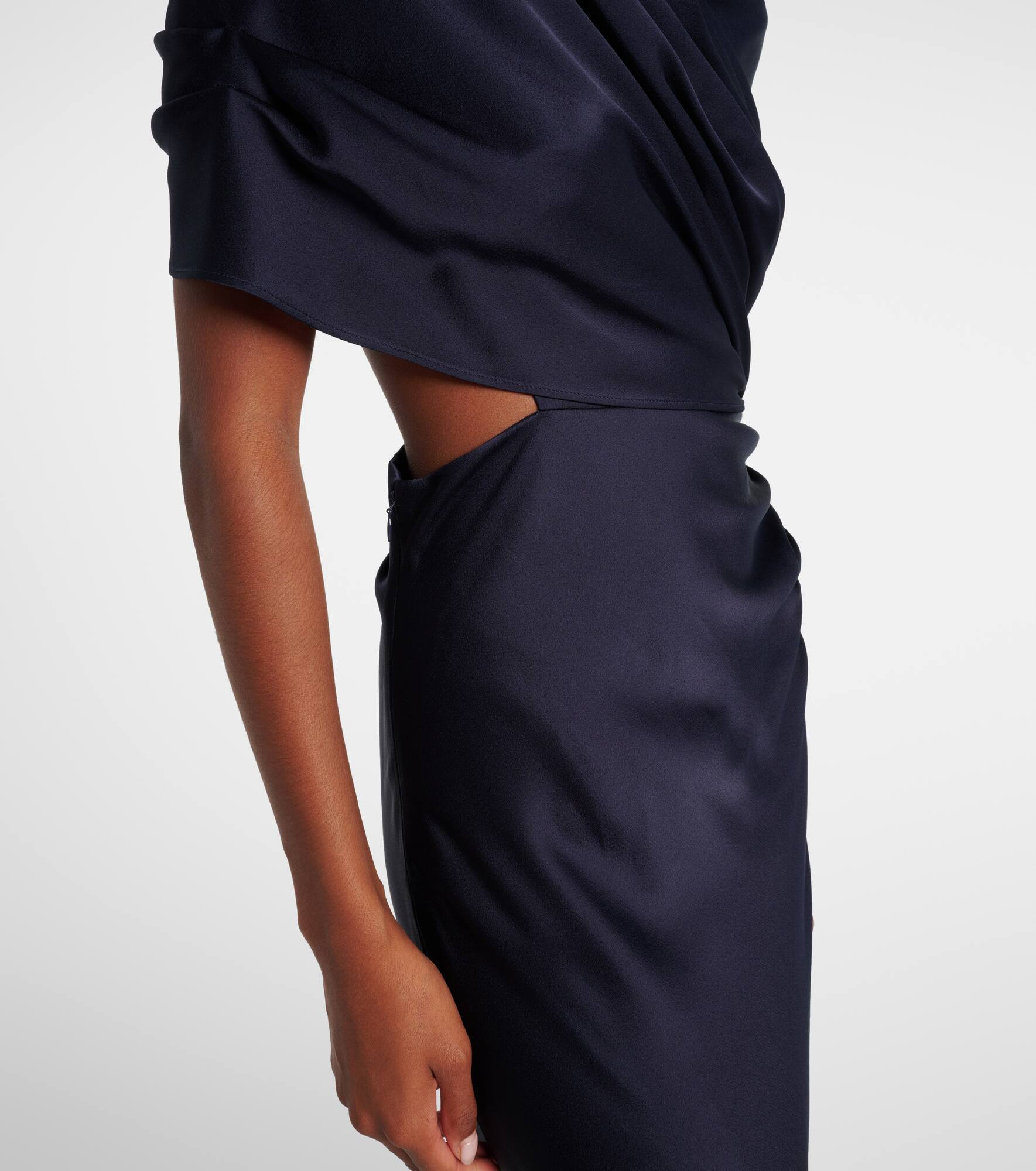Caped draped gown - 5