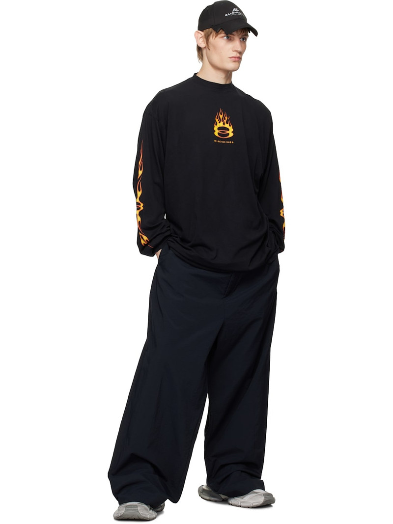 BALENCIAGA Back Nylon Micro Canvas Large Fit Trousers outlook