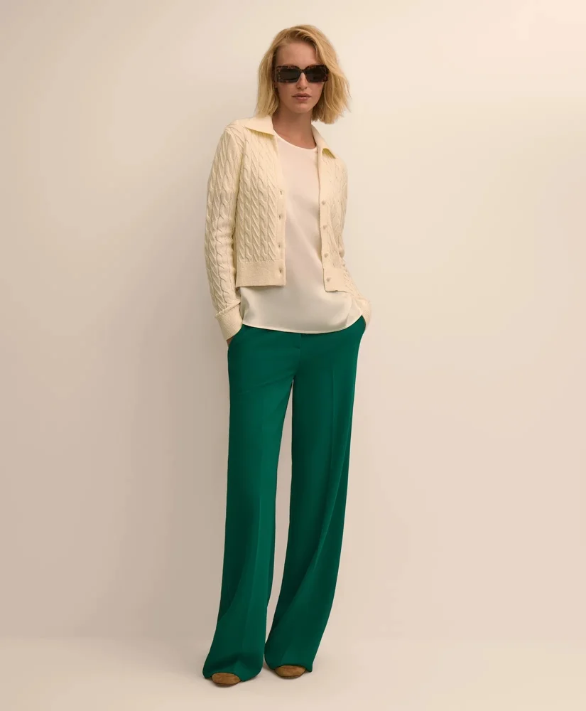 Fine Crepe Wide-Leg Pant - 1