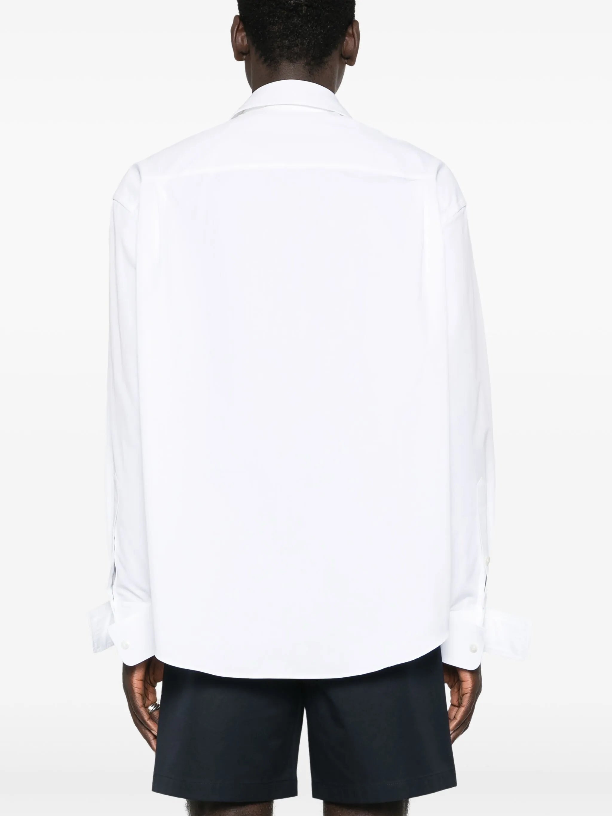 Logo-embossed Cotton Shirt - 3