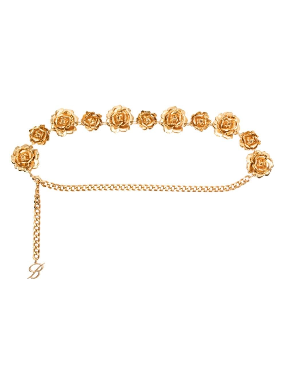 floral-motif chain belt - 1