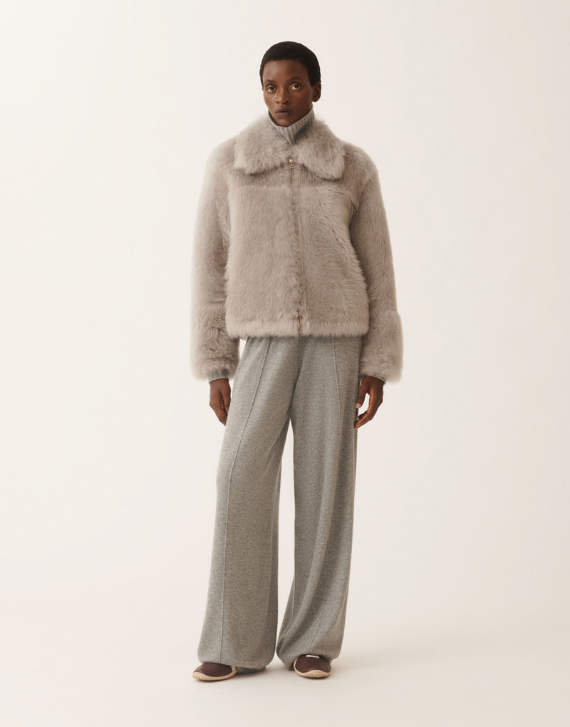 Brushed shearling coat 3