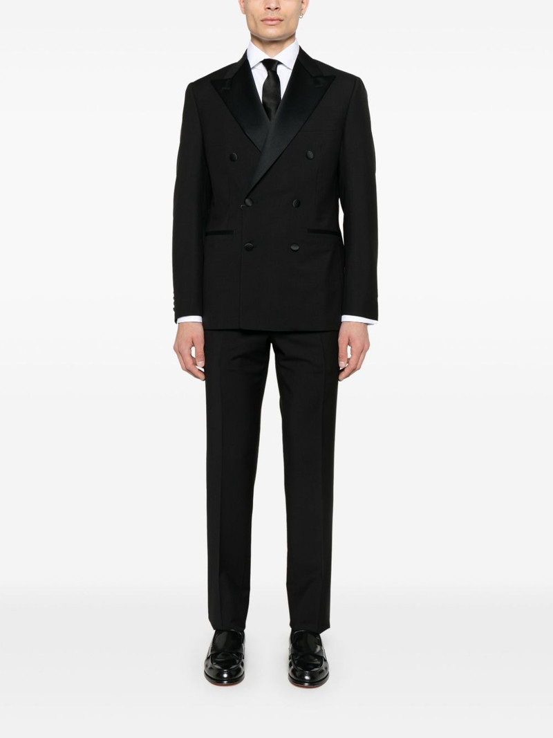 Canali satin-trim suit outlook