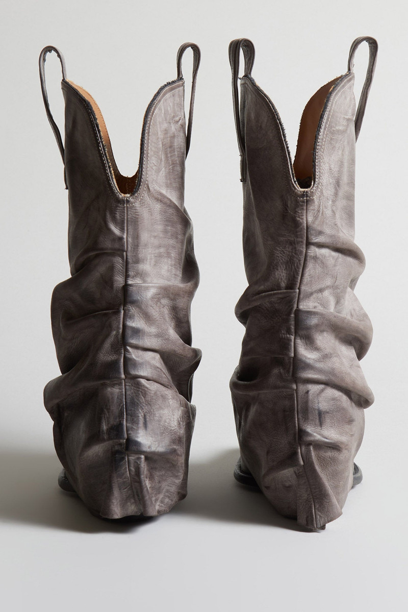R13 LOW RIDER COWBOY BOOT - DISTRESSED GREY outlook