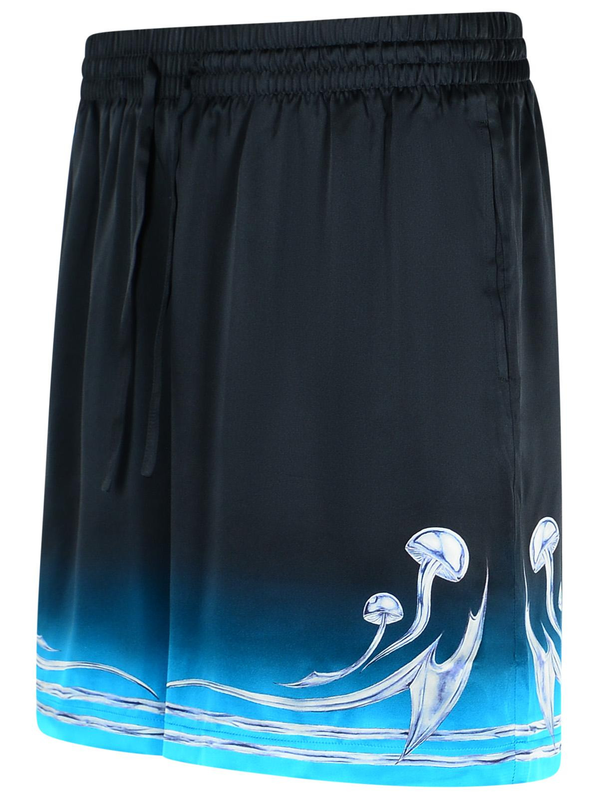 Casablanca Black Silk Bermuda Shorts Men - 2