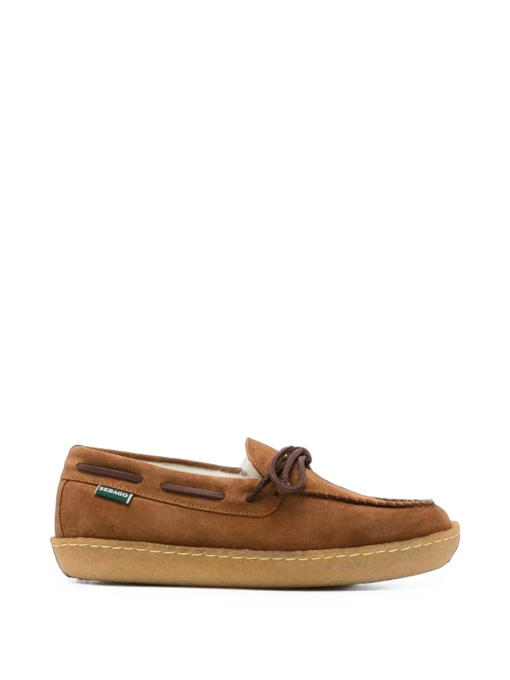 suede bow-detail loafers - 1