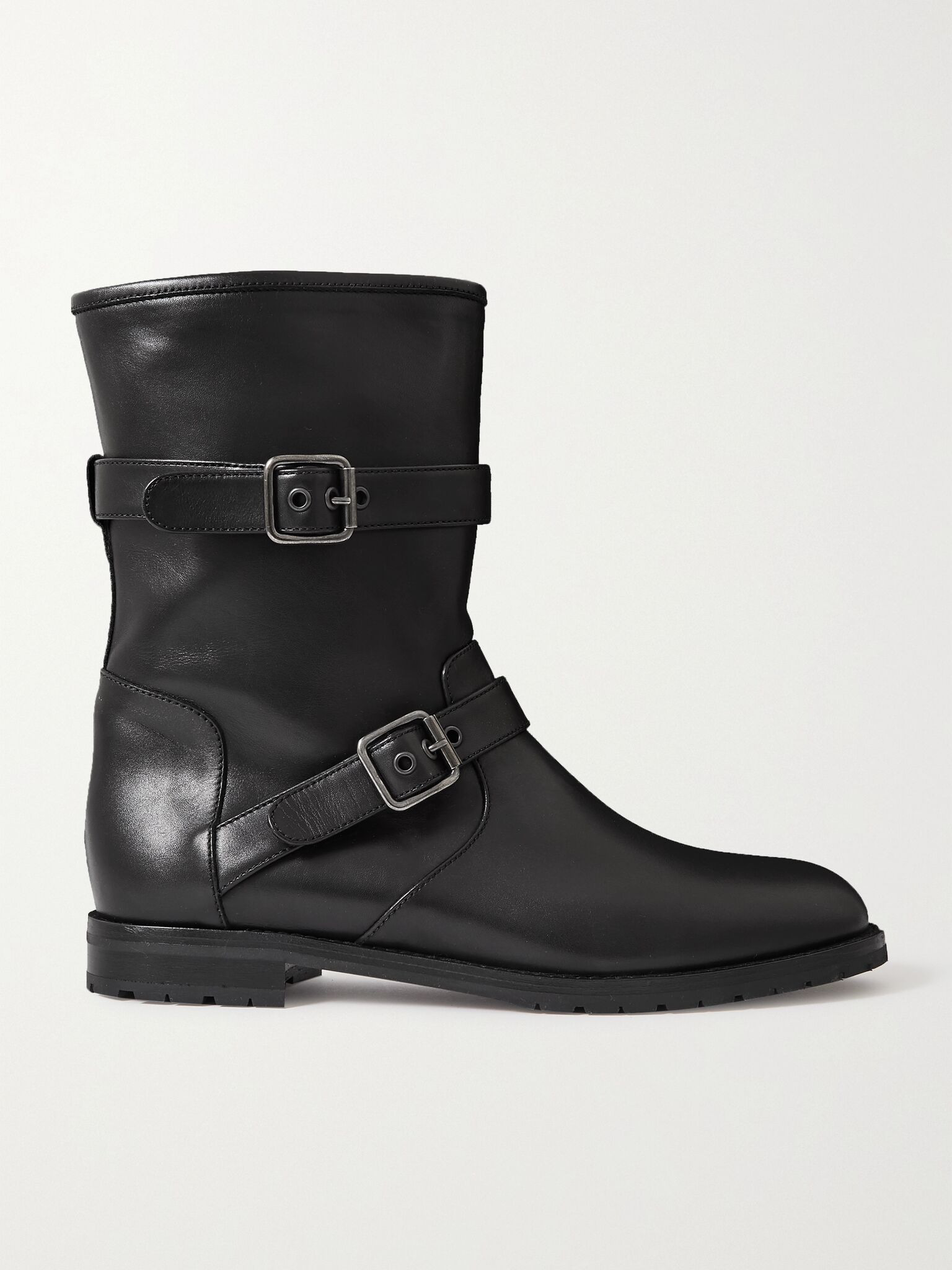Sulaltra buckled leather ankle boots Black - 1