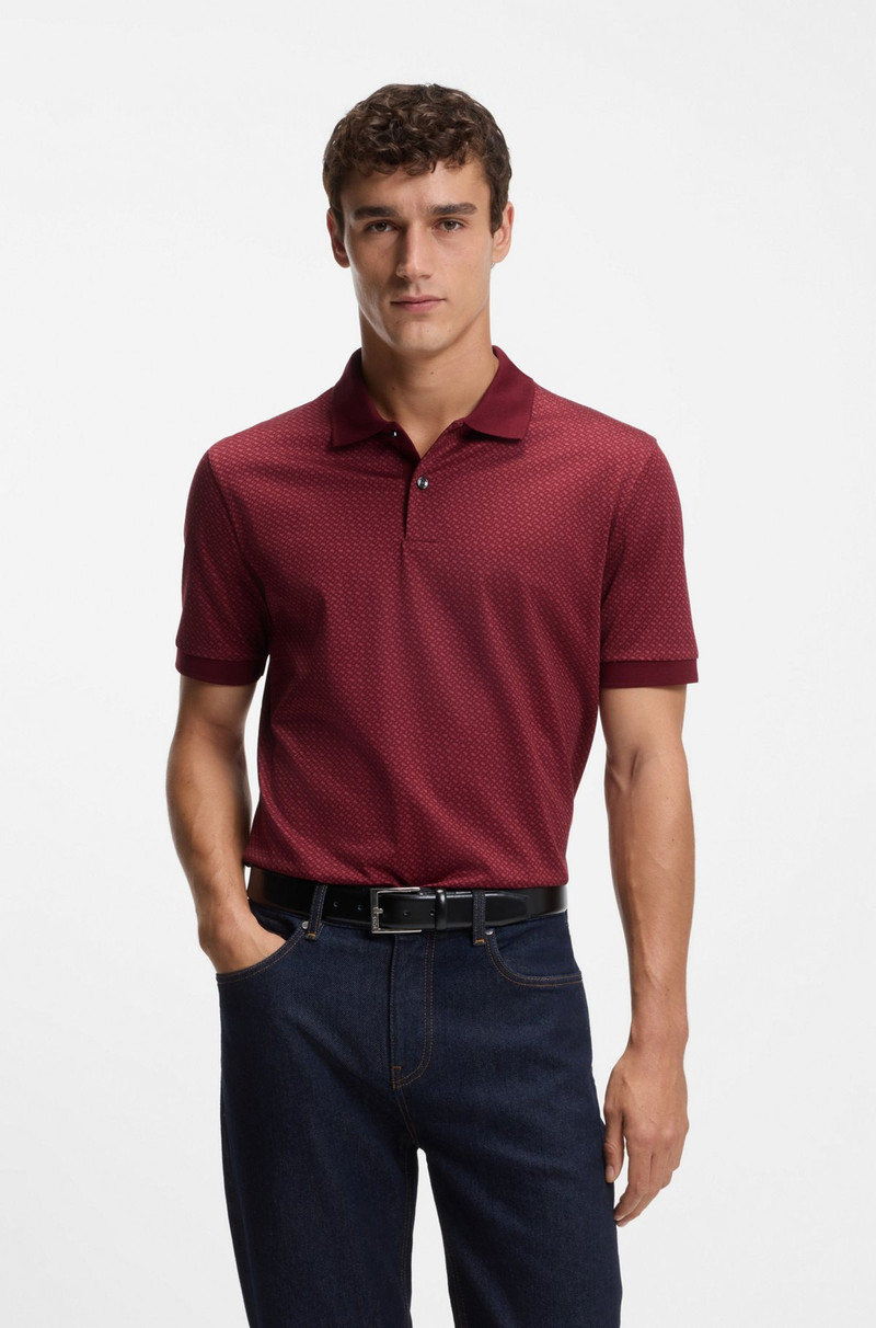 MERCERISED-COTTON POLO SHIRT WITH TWO-TONE MONOGRAMS 2