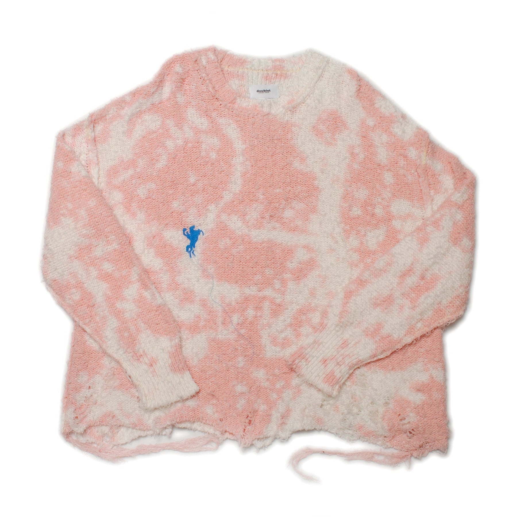 RECYCLE COTTON BLEACHED PULLOVER / PINK - 1