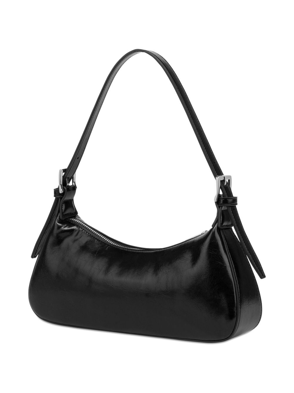logo-plaque zip-fastening shoulder bag - 3