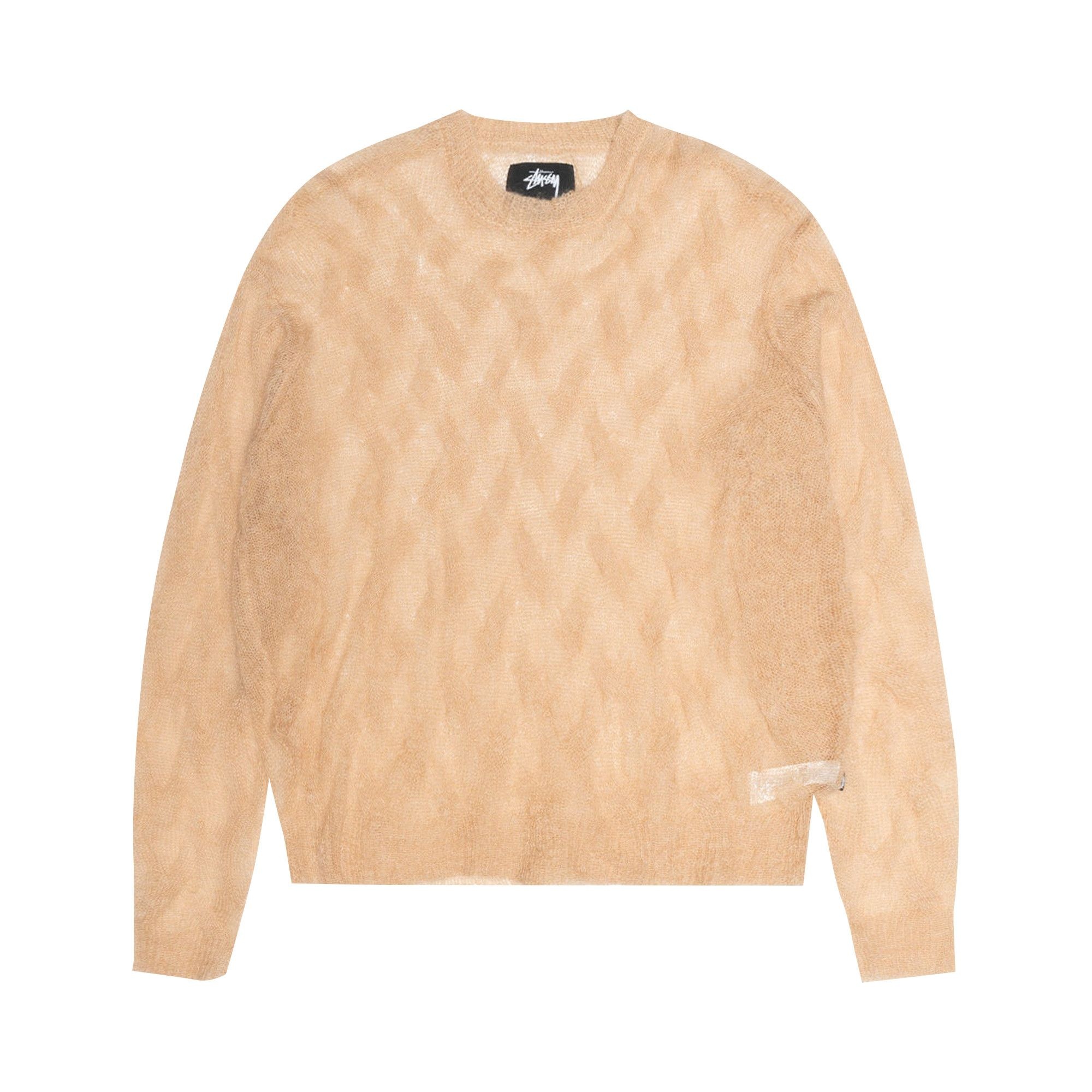 Stussy Loose Knit Cross Cable Sweater 'Sand' - 1