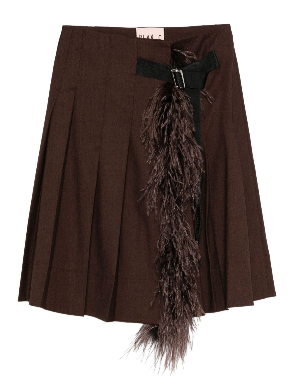 Feathered Wrap Skirt - 1