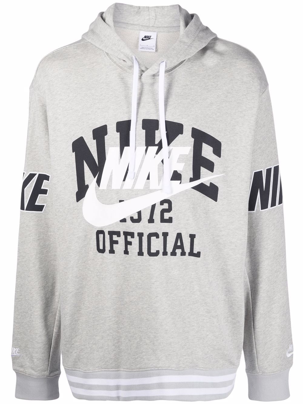 logo print hoodie - 1