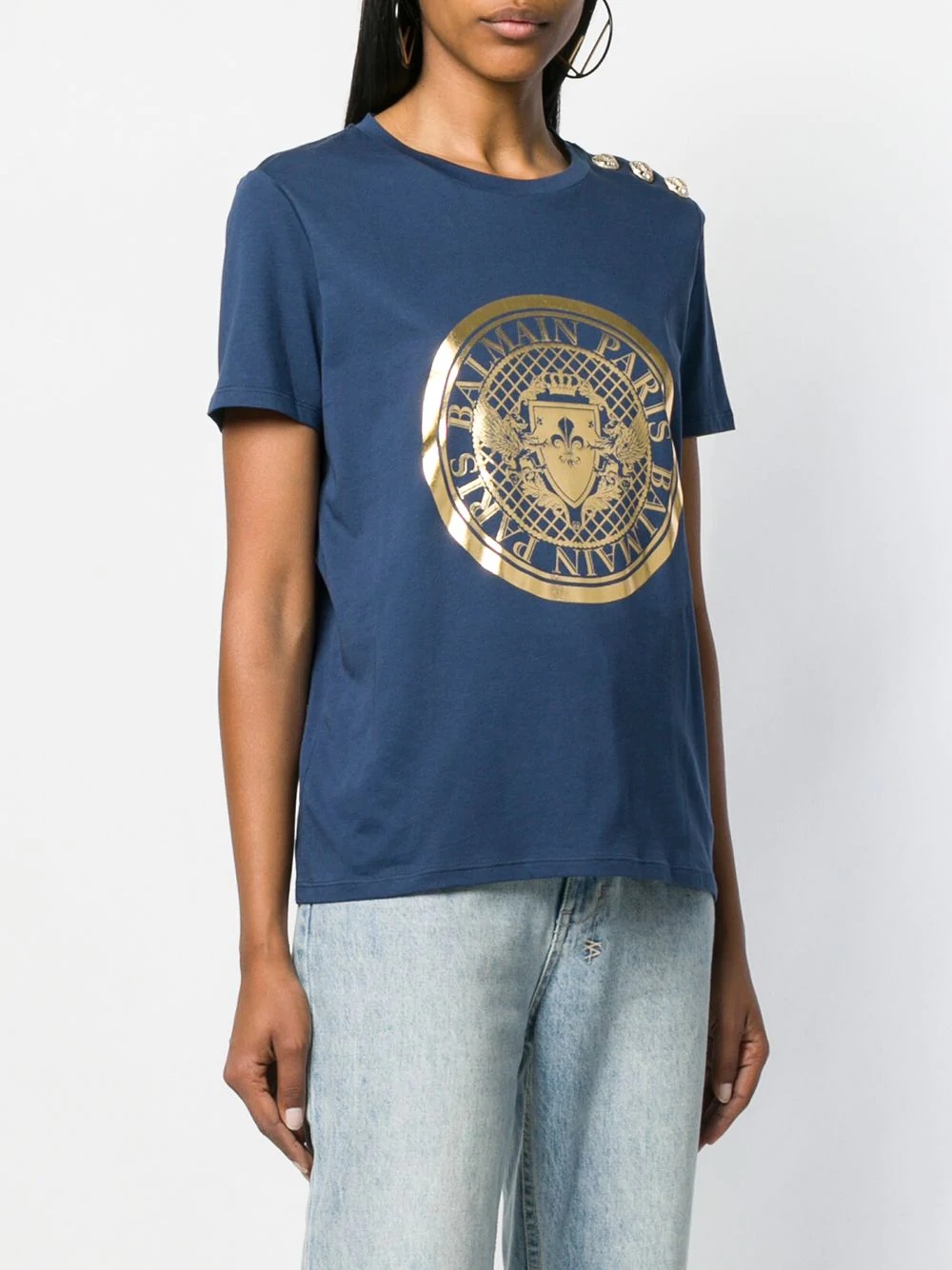 medallion print T-shirt - 3