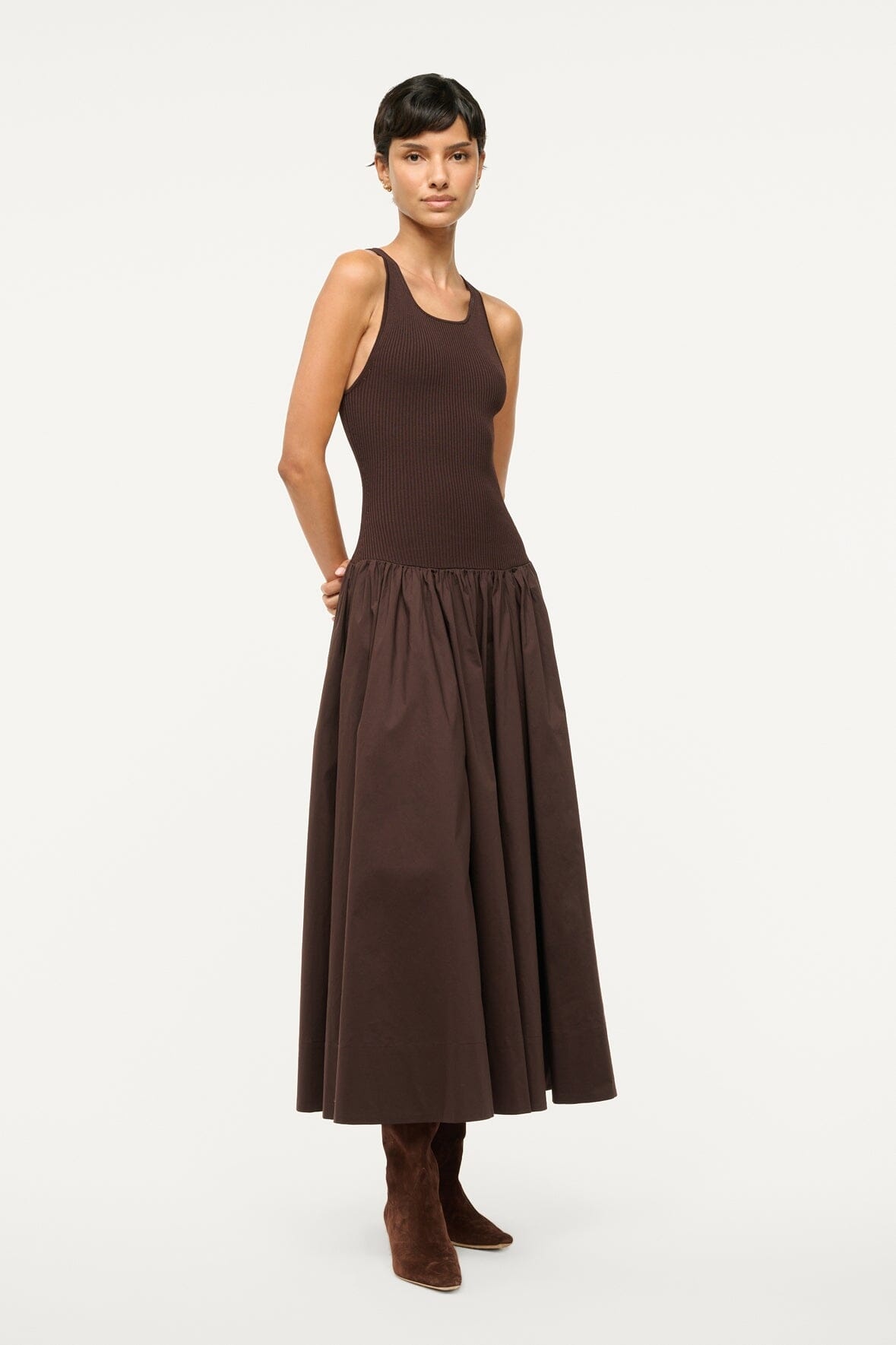 STAUD YAMILA DRESS EARTH - 4