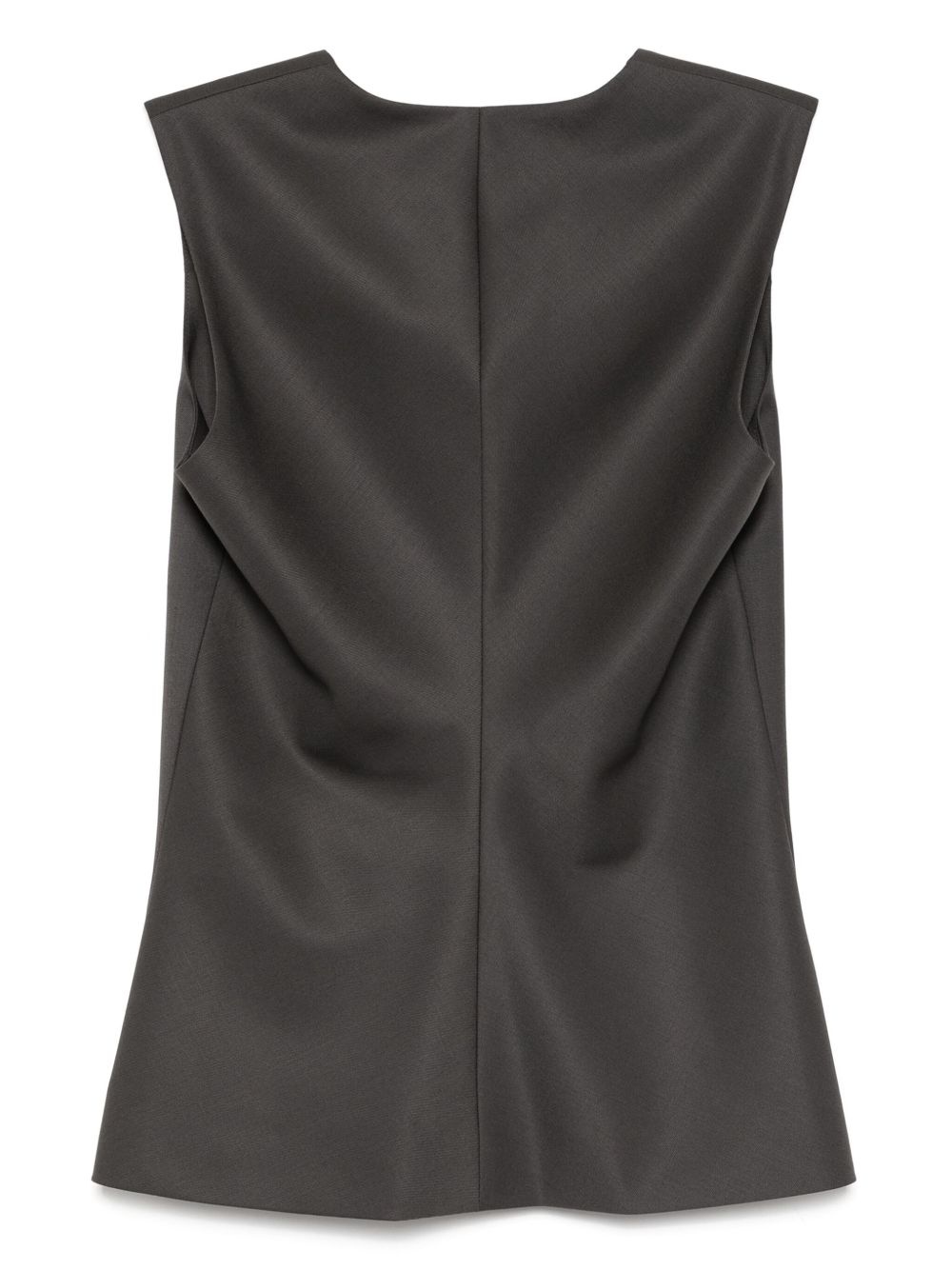 waist point wool vest - 2