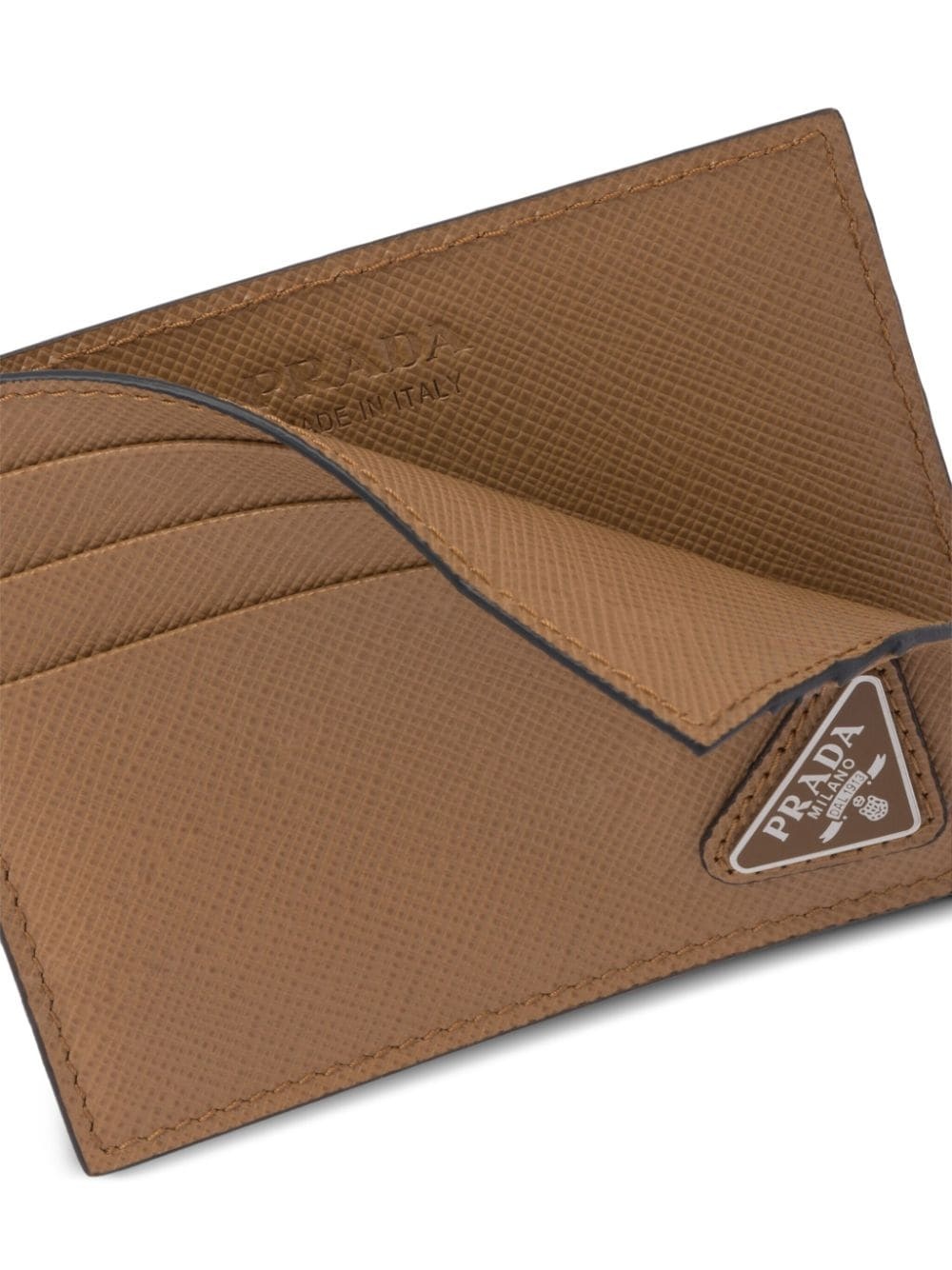 logo-plaque leather cardholder - 4