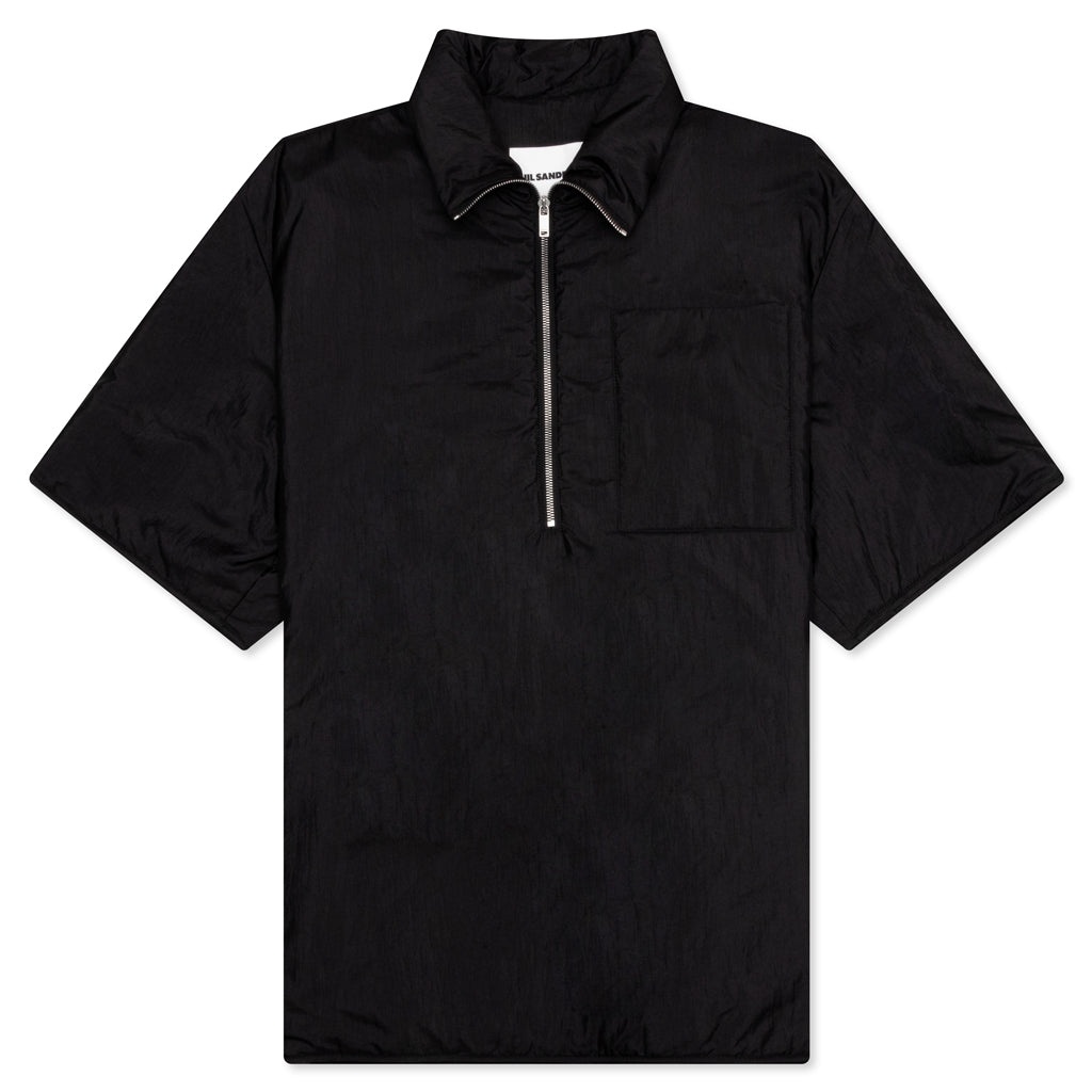 ZIP UP SHIRT - BLACK - 1