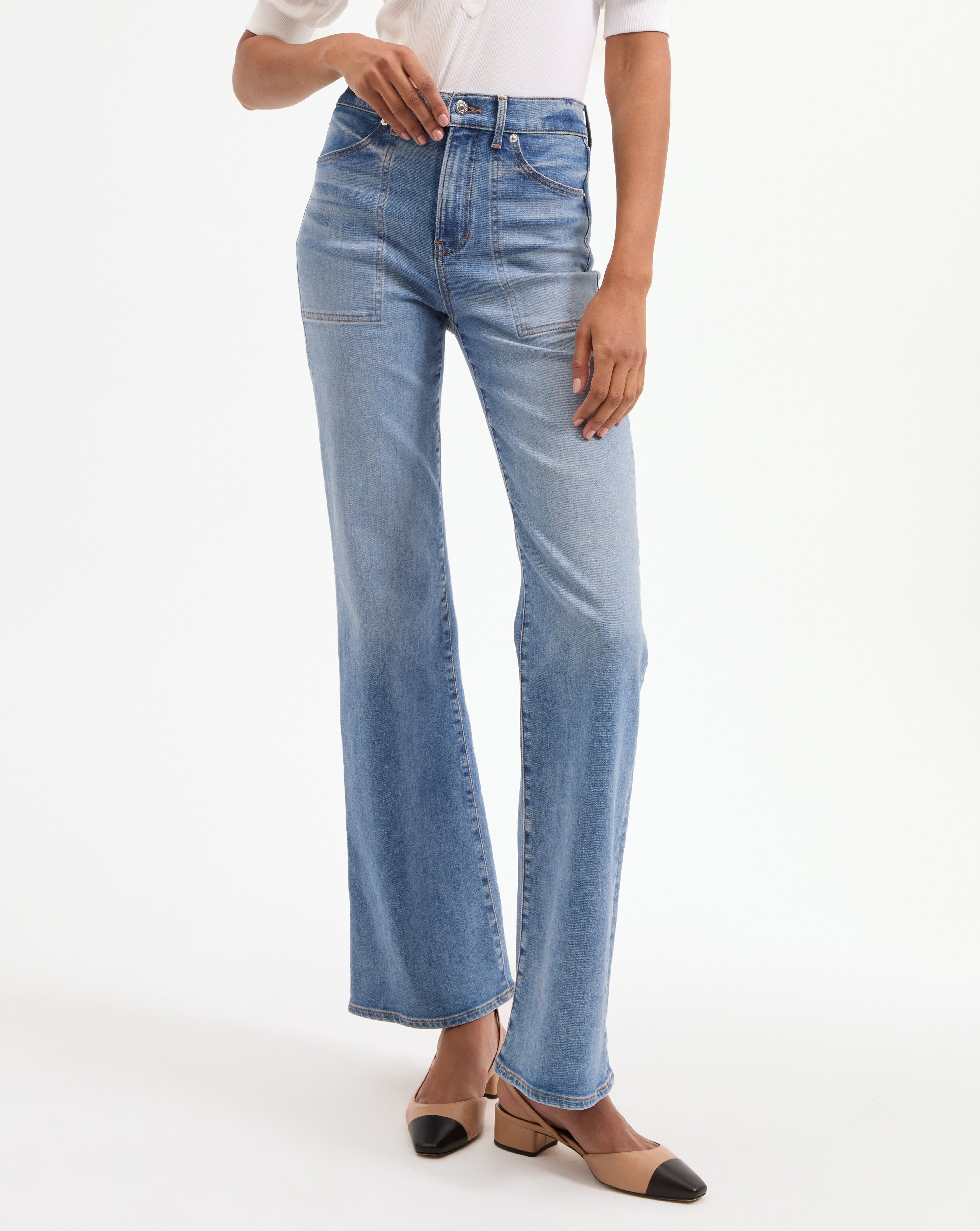 CROSBIE WIDE-LEG JEAN | PATCH POCKETS - 3