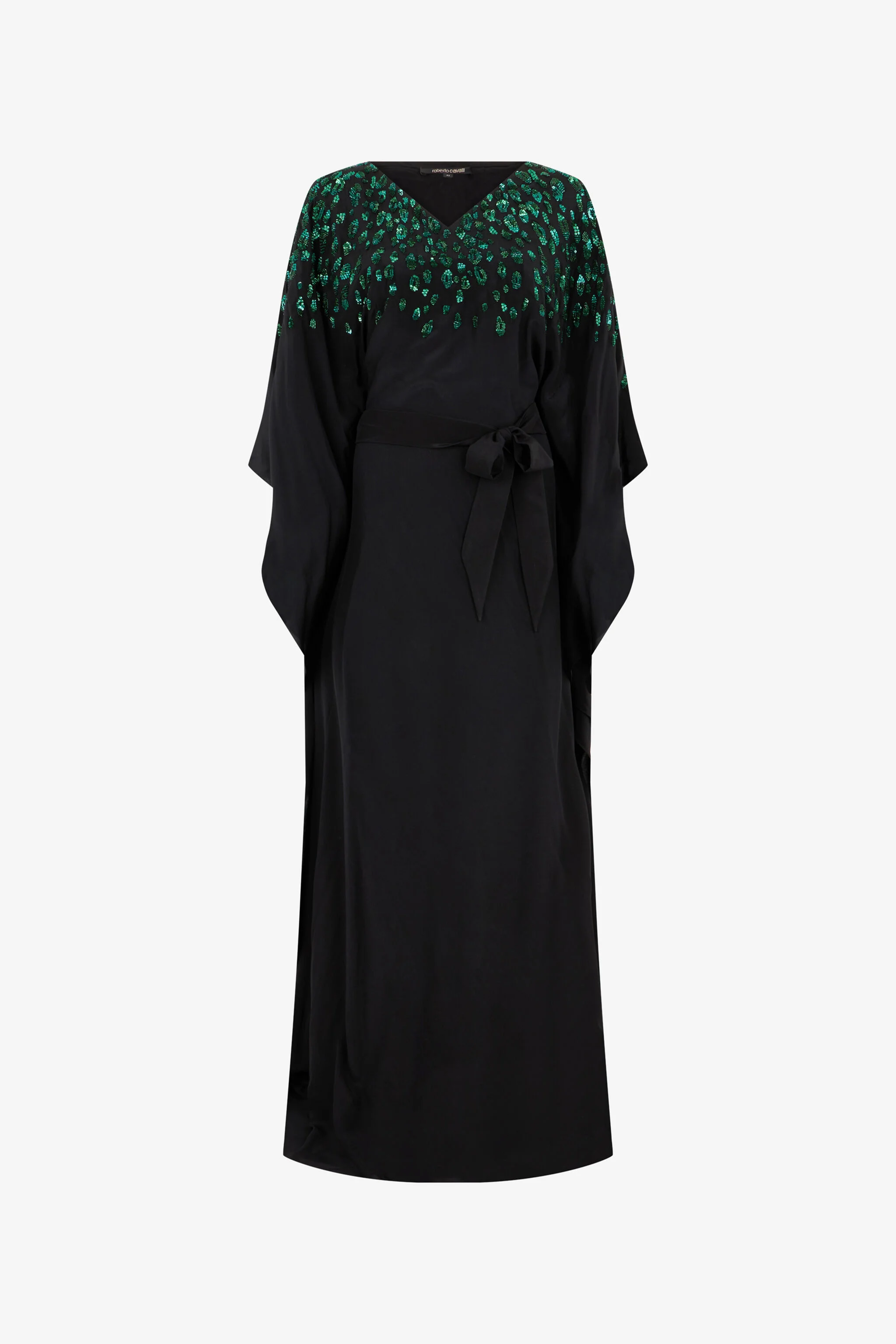 Silk Maxi Dress with Embellished Detail - 1