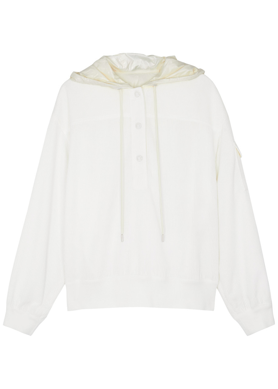 Hooded corduroy sweatshirt - 1