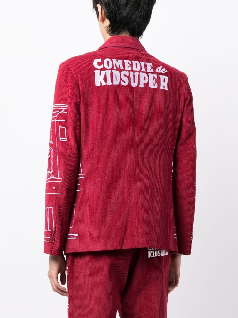 Comedie De KidSuper embroidered blazer - 4