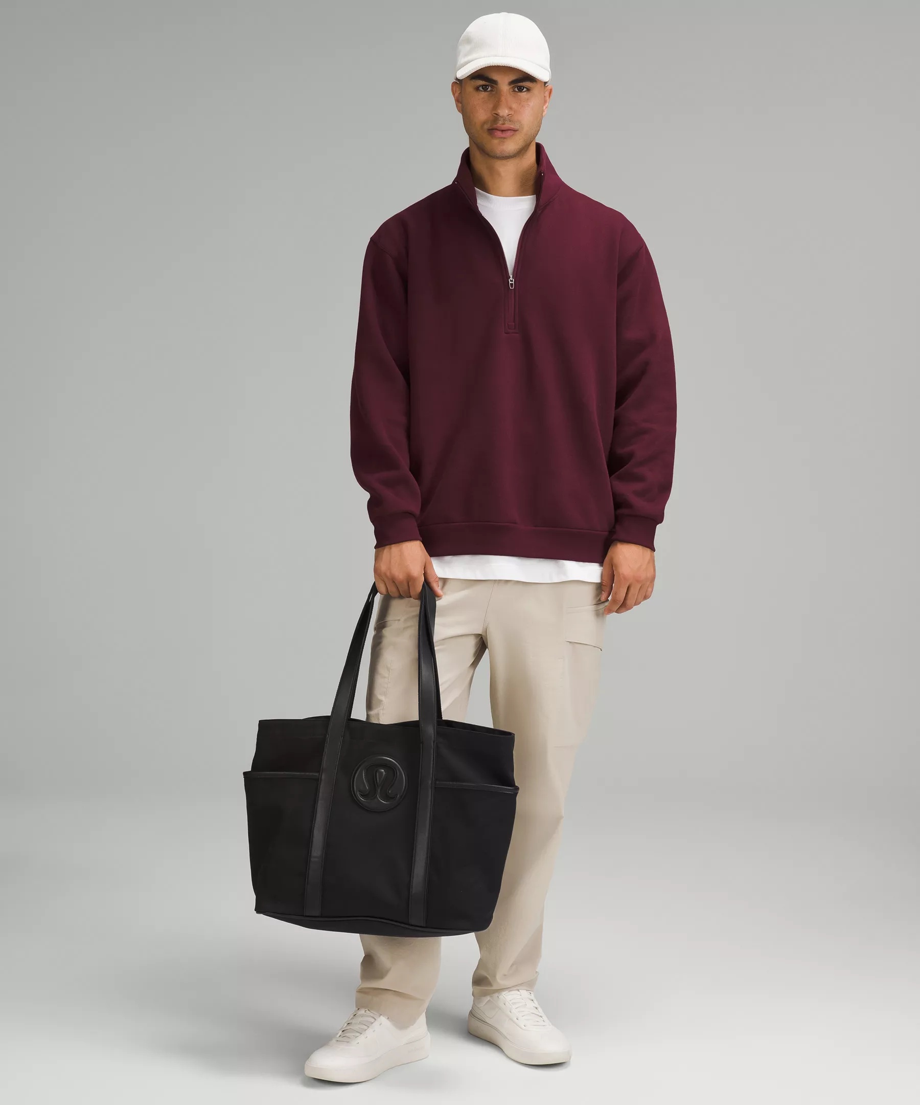 Daily Multi-Pocket Canvas Tote Bag *Cactus Material 20L - 5