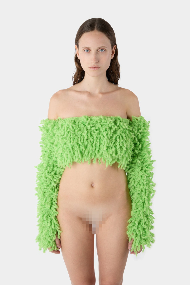 FRINGE TOP / acid green 1
