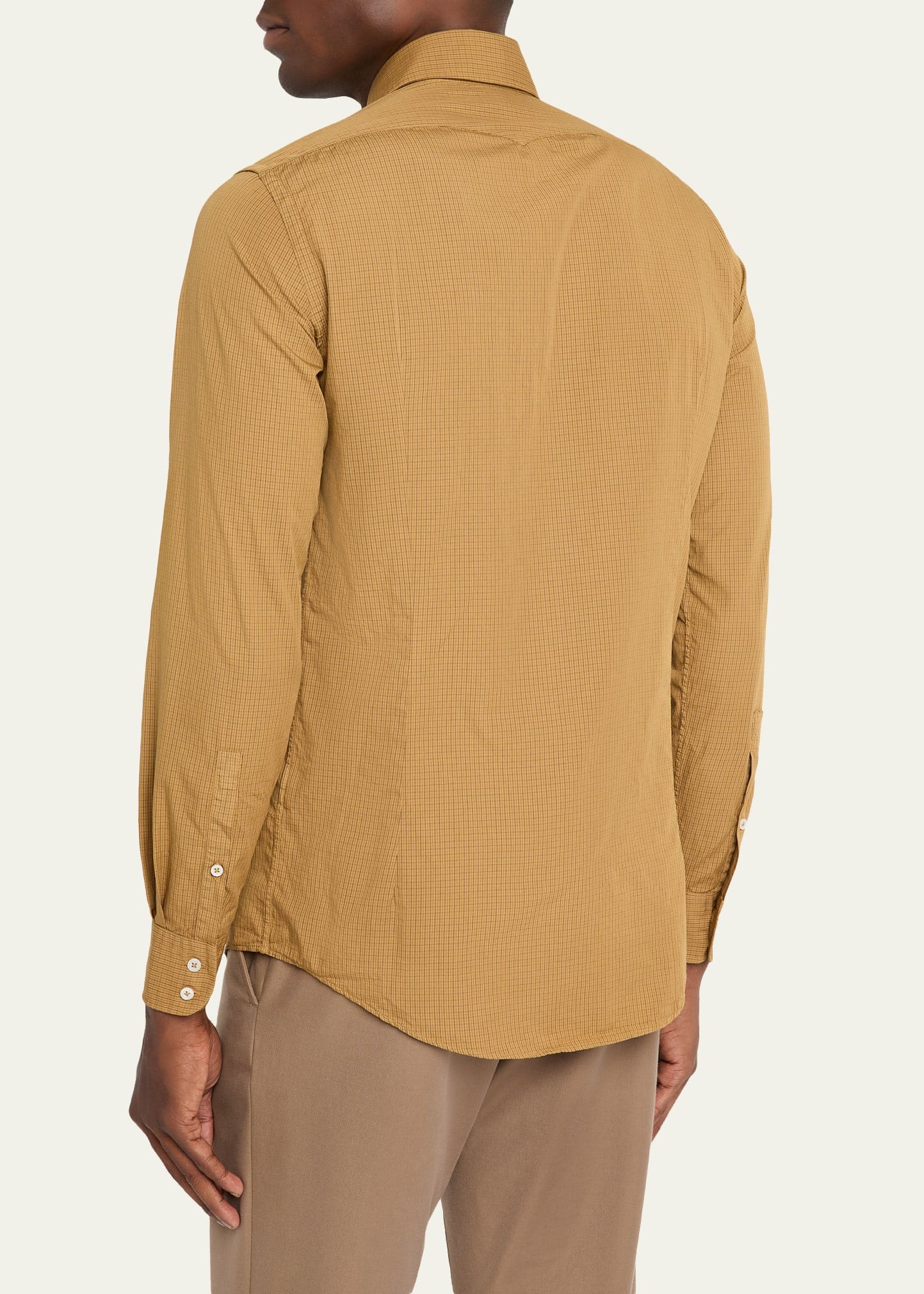Men's Canary Micro-Check Button-Down Shirt - 3