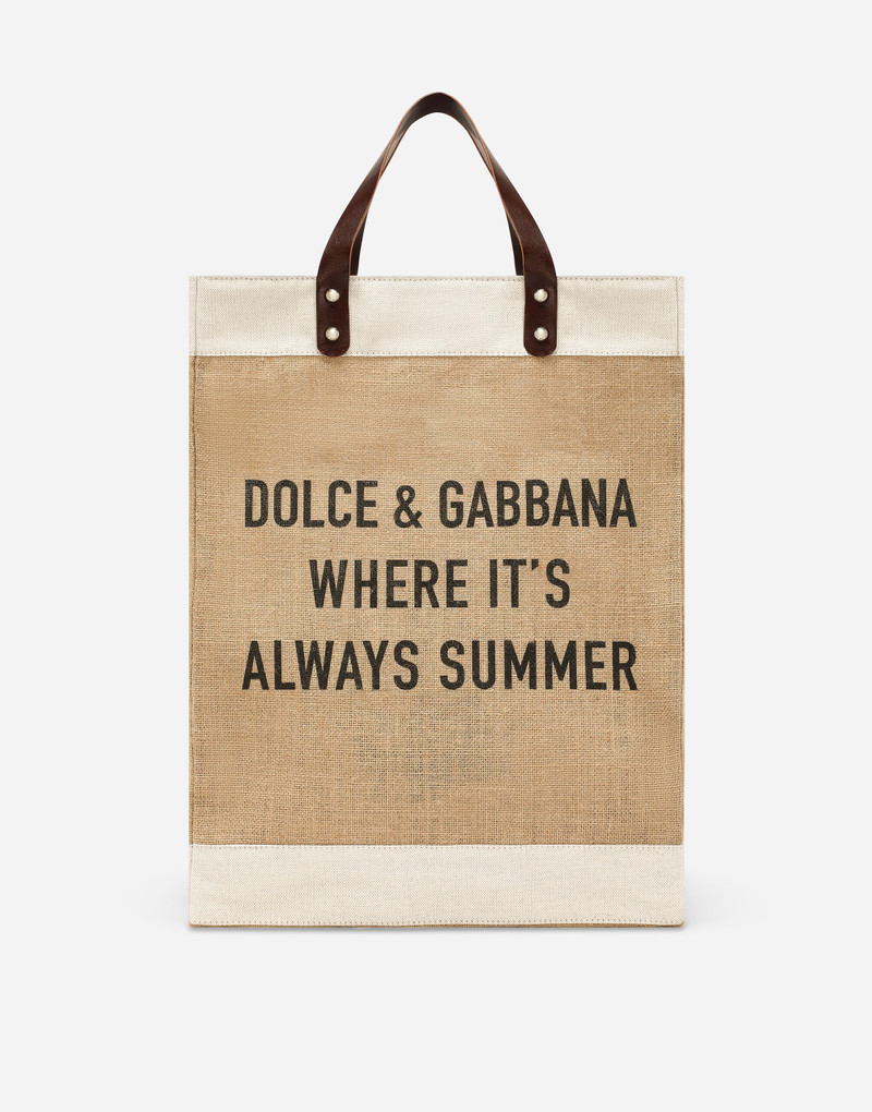 Printed jute shopper 1