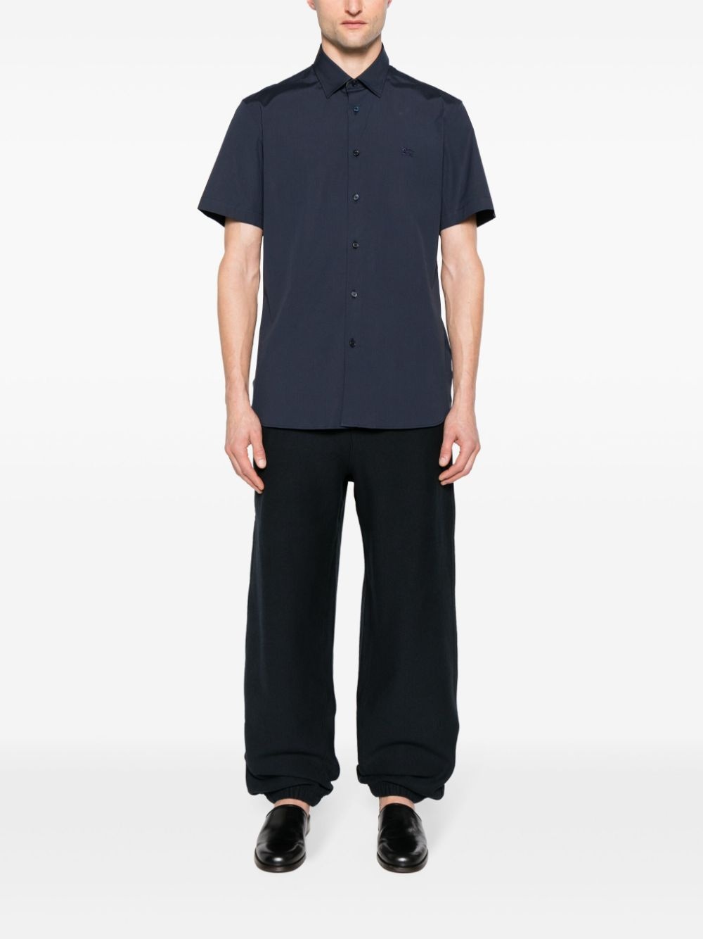 logo-patch cotton track trousers - 2