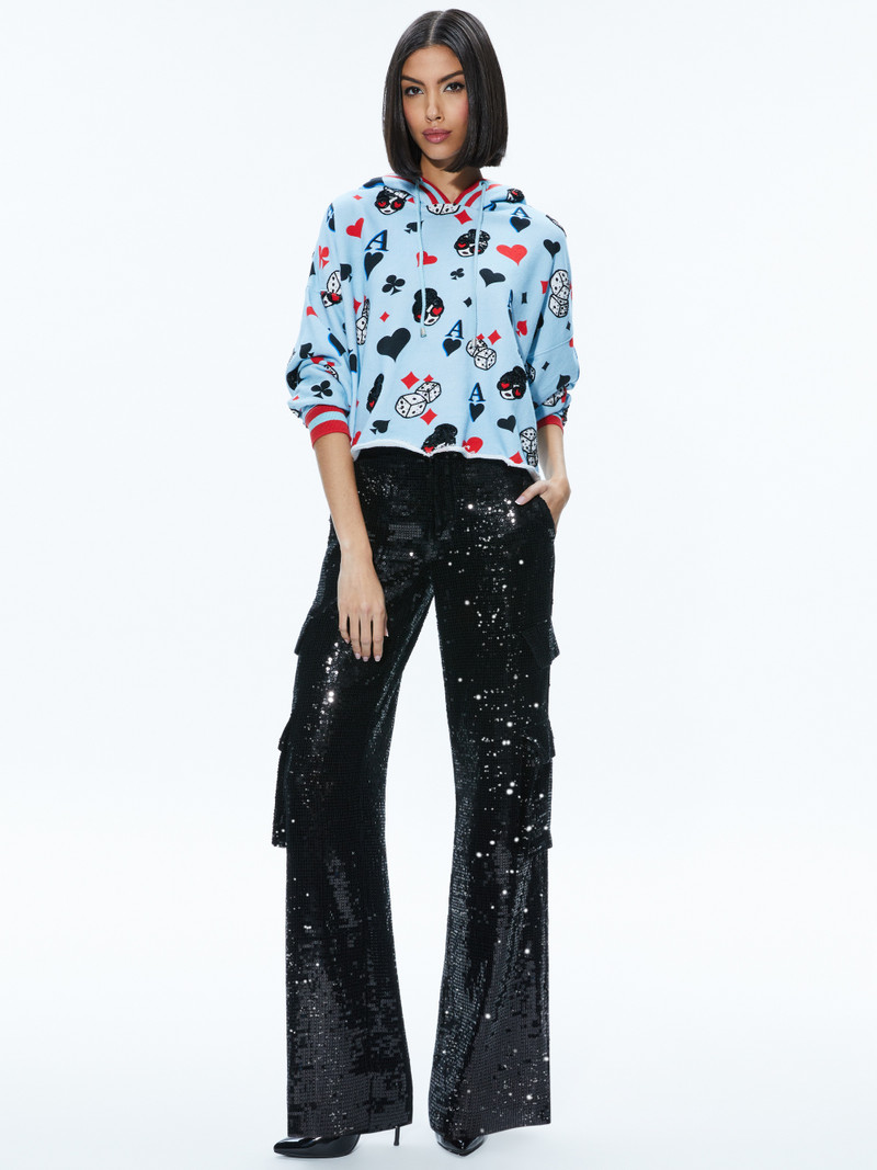 Alice + Olivia SUNNY BOXY CROPPED HOODIE outlook