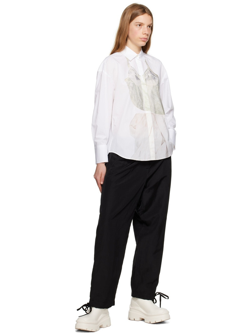 MSGM Black Drawstring Trousers outlook