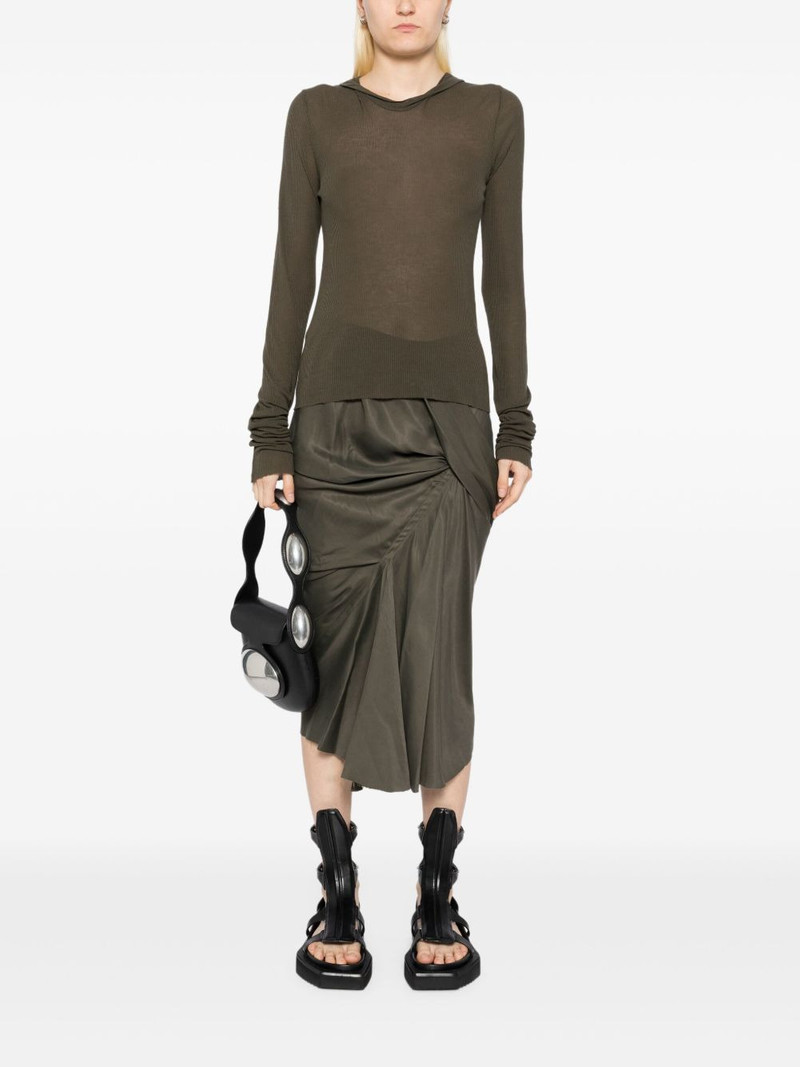 Rick Owens cupro skirt outlook