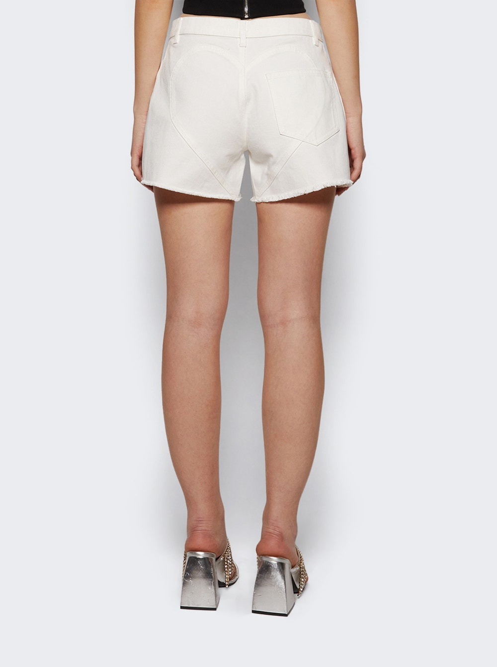 Crystal Pocket Jean Short White - 4