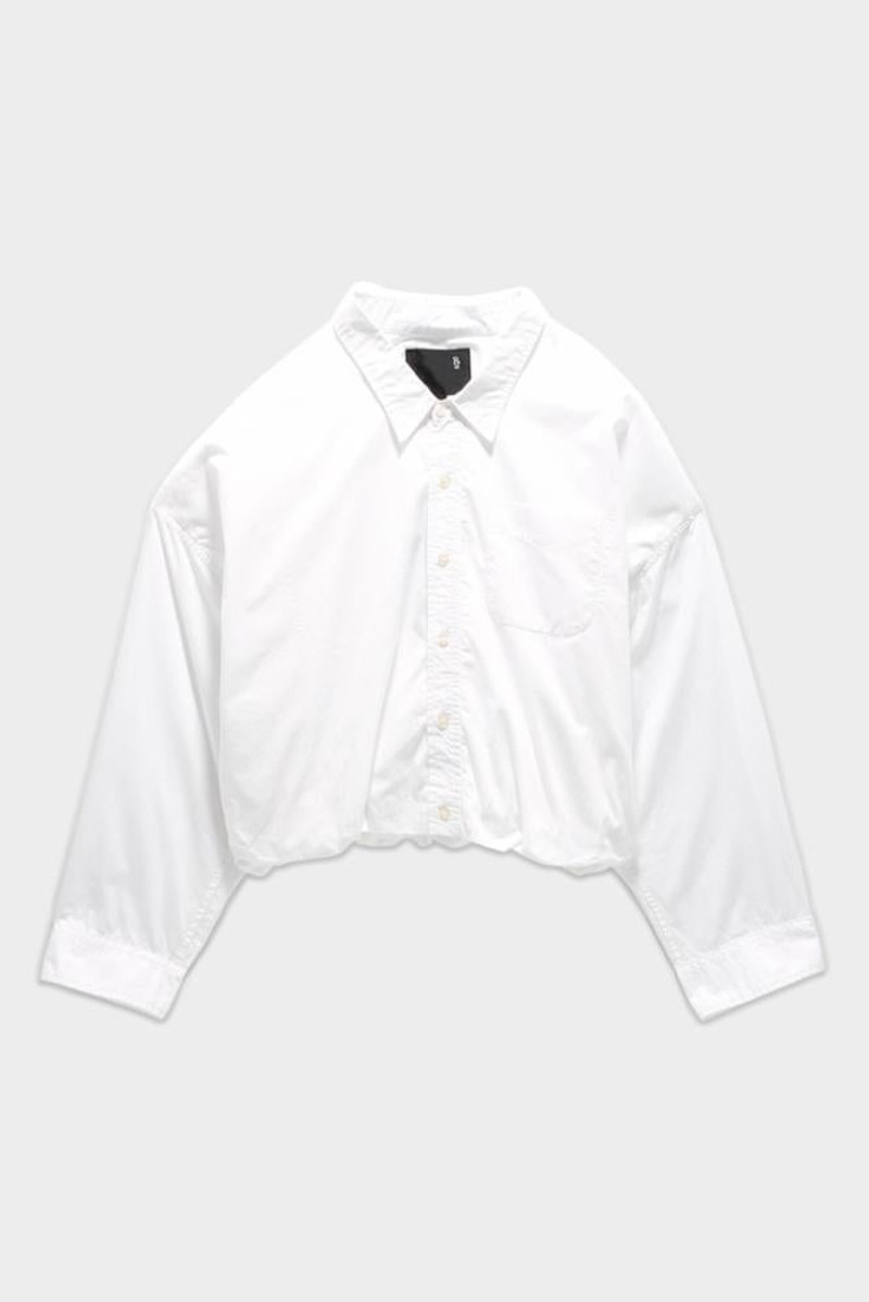 GATHERED HEM SHIRT - WHITE | R13 - 1