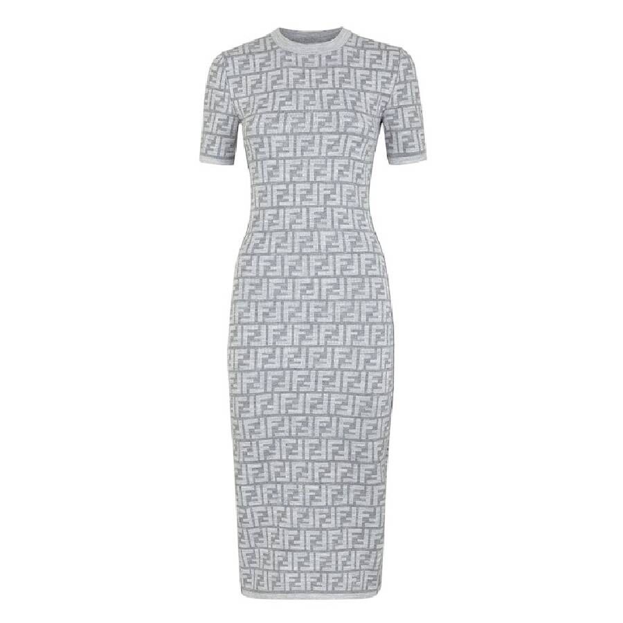 Fendi Reversible Crew Neck Wool Dress - 6